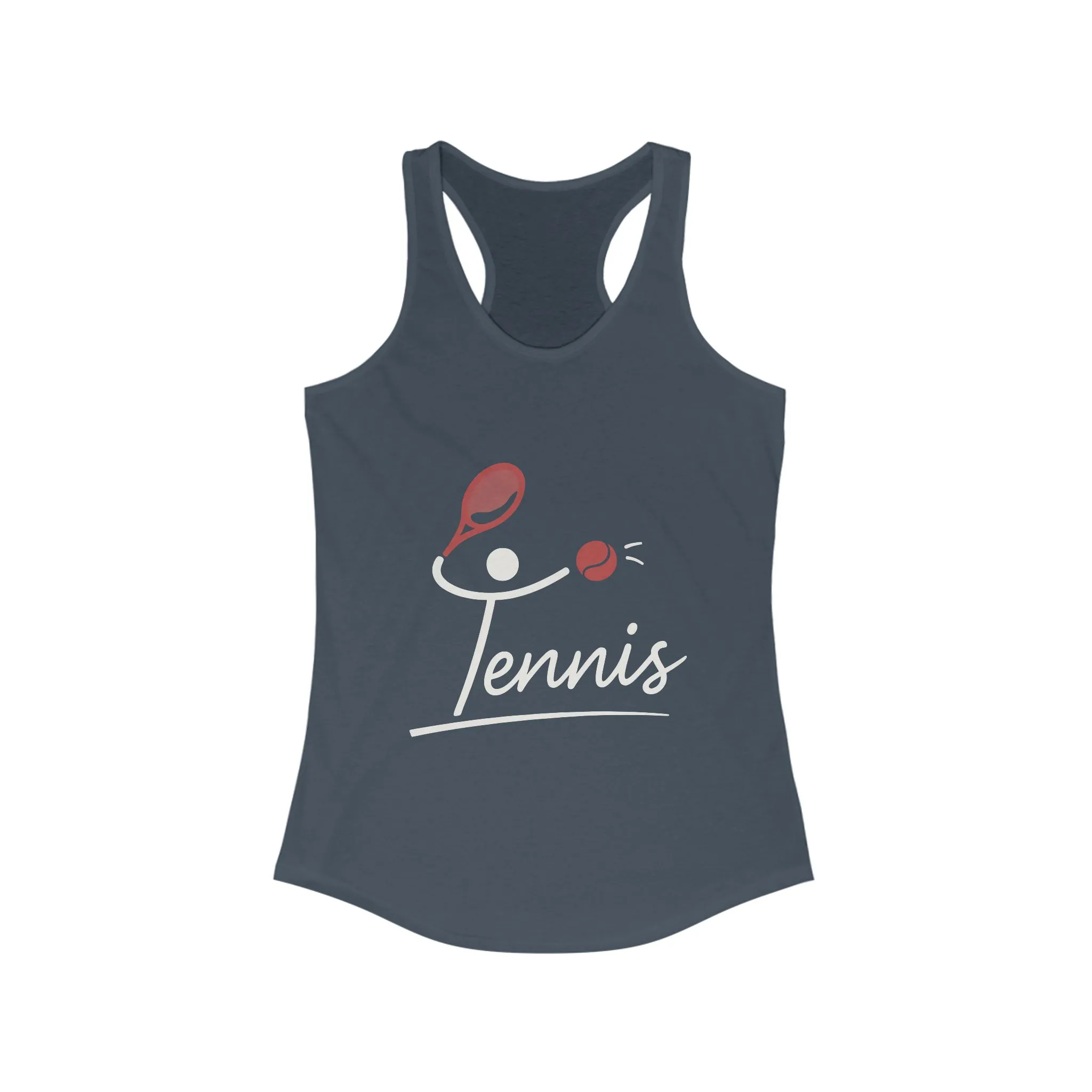 Women's Ideal Racerback Tank, Womens Tennis Tank Top, Cute Sports Graphic Top, Workout Gym Activewear Shirt - Image 9