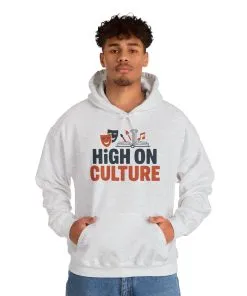 Mens Heavy Blend™ Hooded Sweatshirt, High on Culture Mens Hoodie, Funny Smart Graphic Hoodie