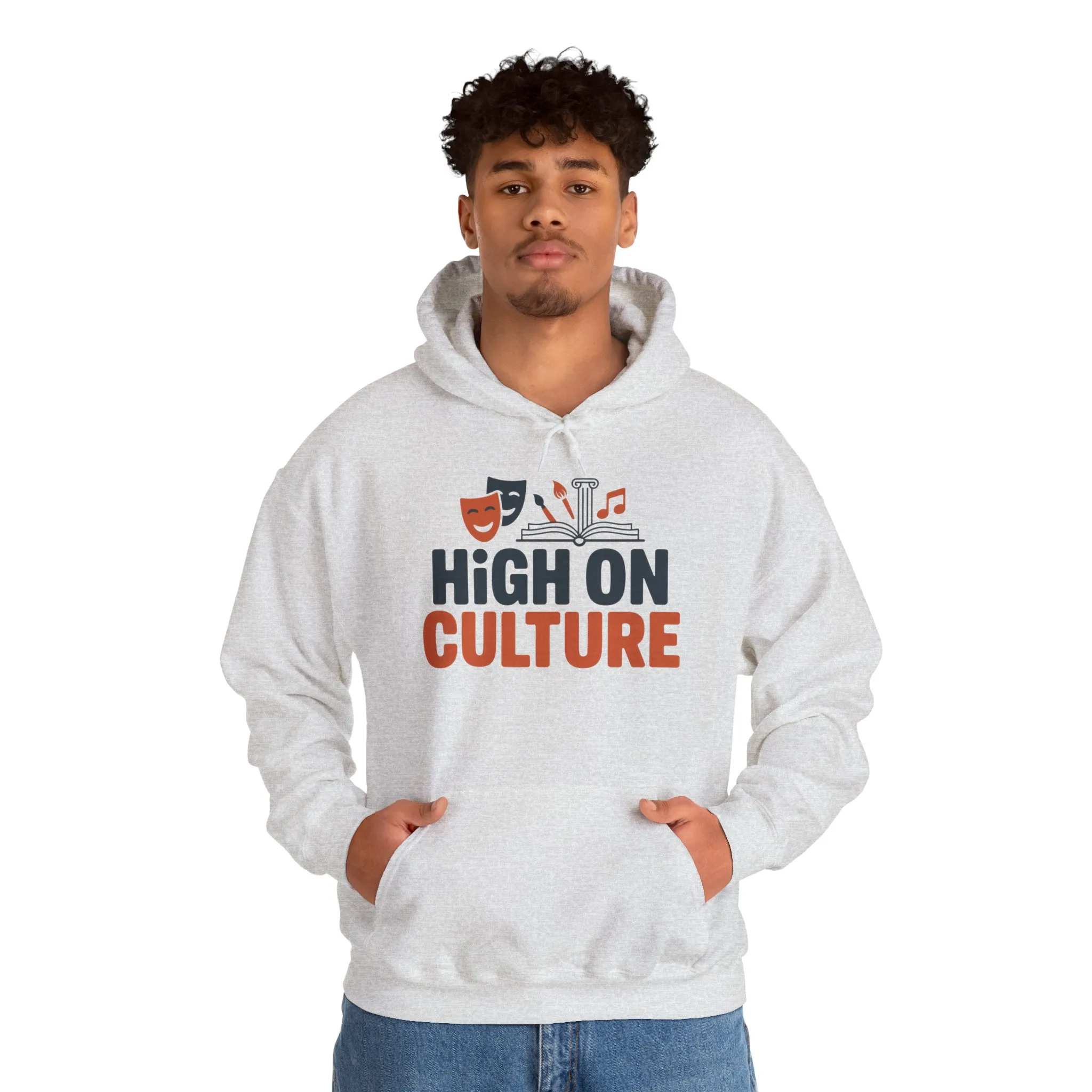 Mens Heavy Blend™ Hooded Sweatshirt, High on Culture Mens Hoodie, Funny Smart Graphic Hoodie