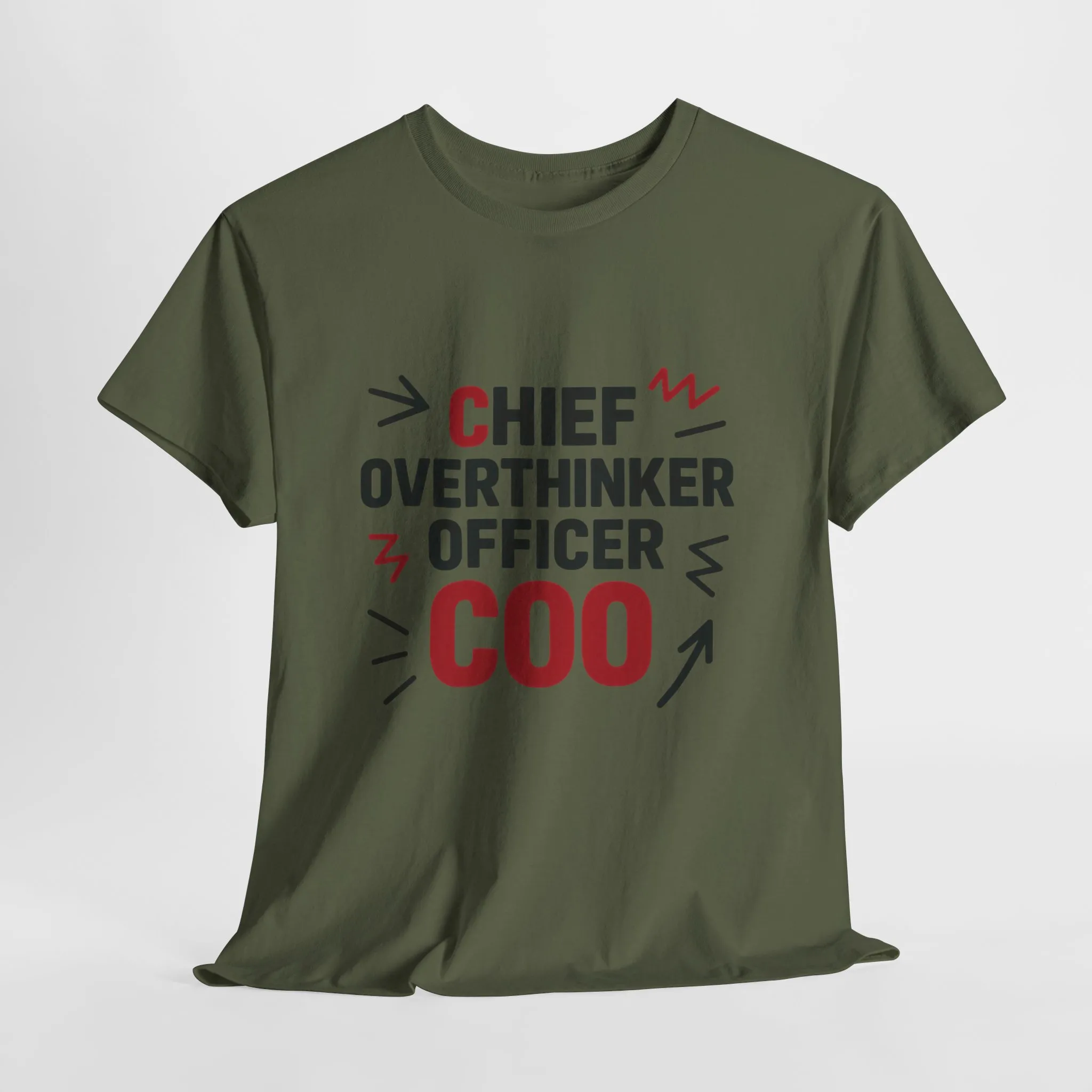 Men's COO T-Shirt, Chief Overthinker Officer Funny Graphic Tee, Office Humor Shirt for Him - Image 9