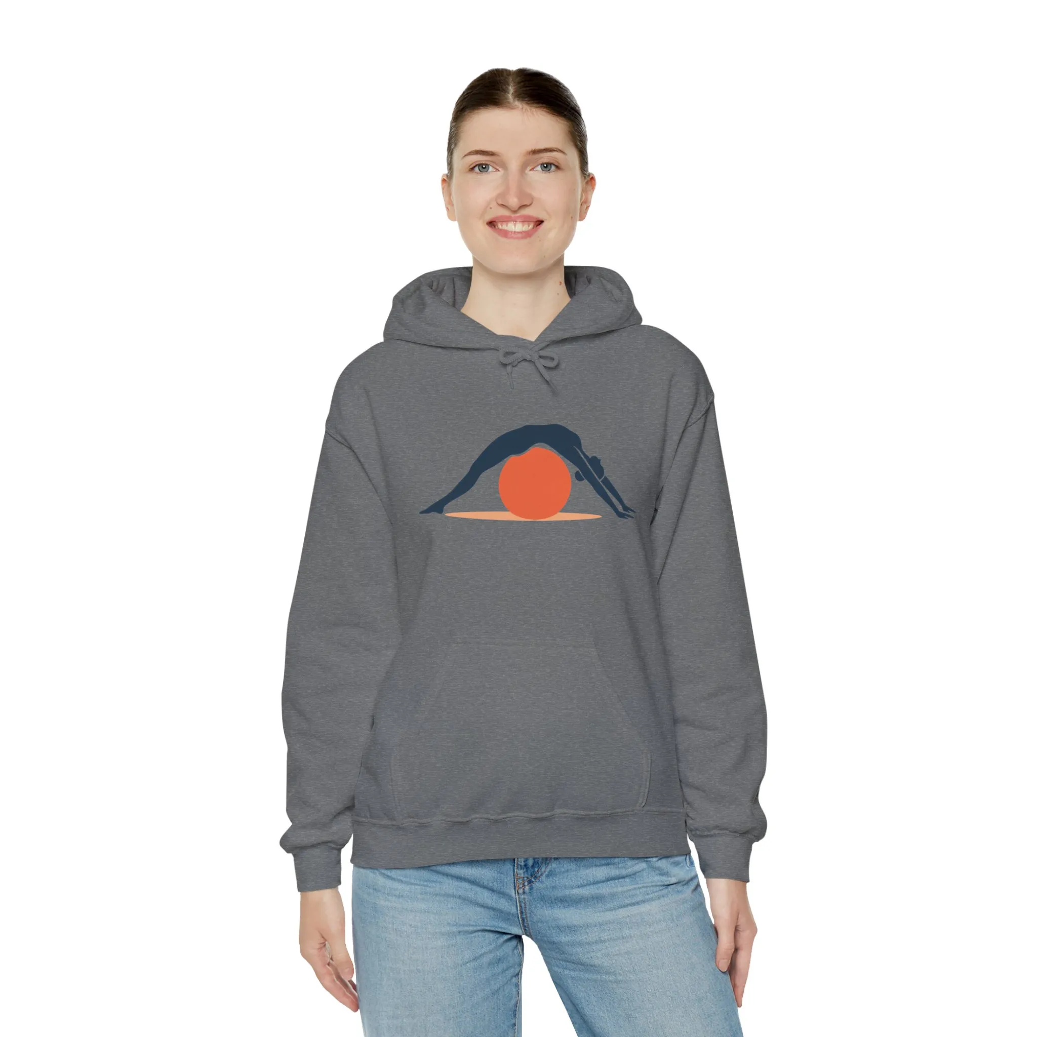 Womens Heavy Blend™ Hooded Sweatshirt, Womens Pilates Hoodie, Yoga Fitness Graphic Hooded Sweatshirt, Workout Activewear Top - Image 12