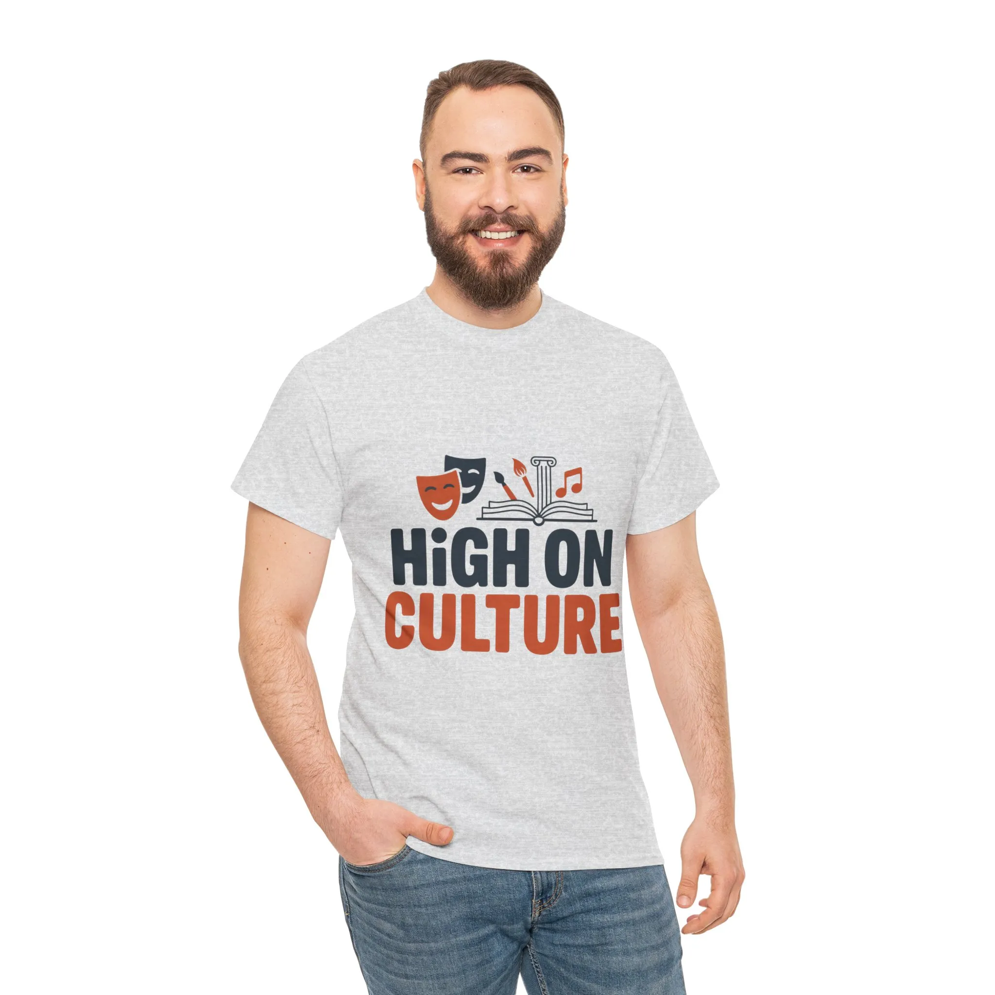 High on Culture Mens T-Shirt, Funny Cultural Graphic Tee, Art Humor - Image 5