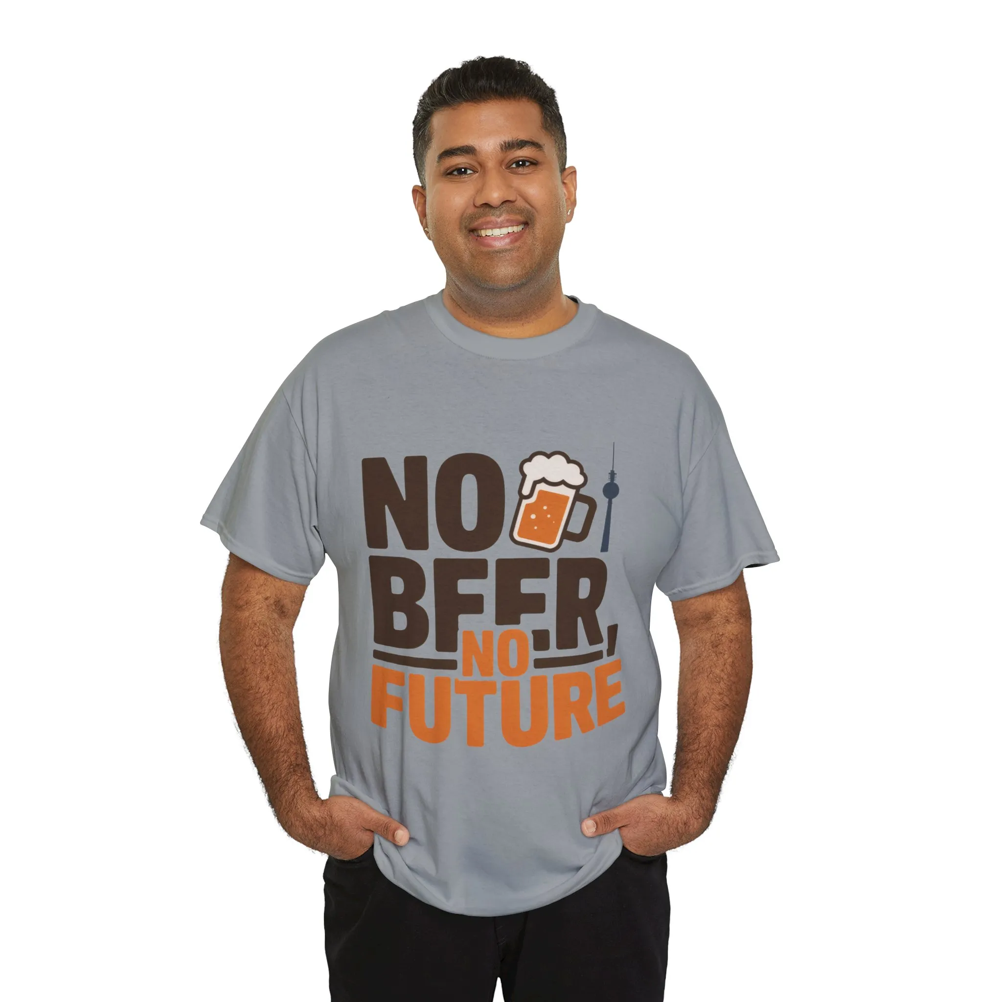 No Beer No Future Funny Beer Graphic Mens T-Shirt, Beer Tee, Beer Lover Tee - Image 3