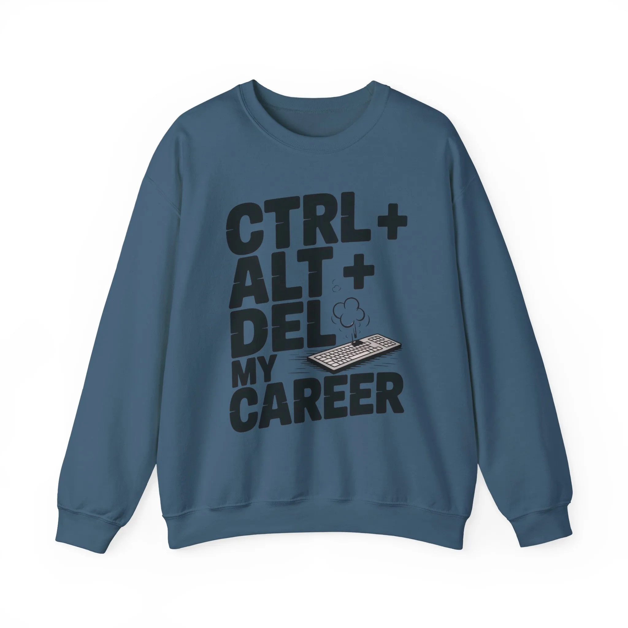 Ctrl Alt Del My Career Sweatshirt, Sarcastic Workwear Graphic Pullover, Funny Office Top, Men's Heavy Blend™ Crewneck Sweatshirt - Image 2