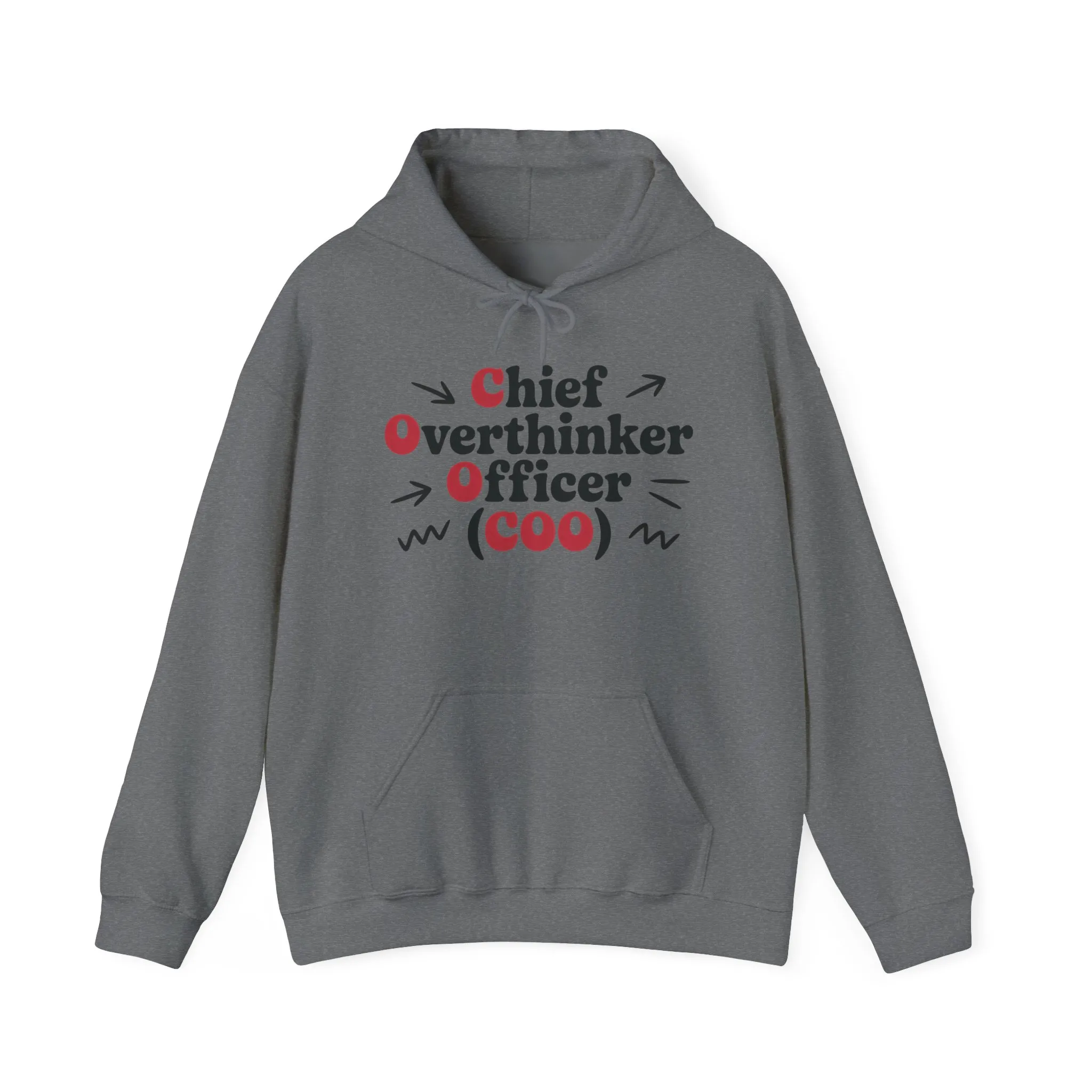 Chief Overthinker Officer Women's Hoodie, Funny COO Graphic Pullover, Sarcastic Office Humor Gift, Women's Heavy Blend™ Hooded Sweatshirt - Image 9