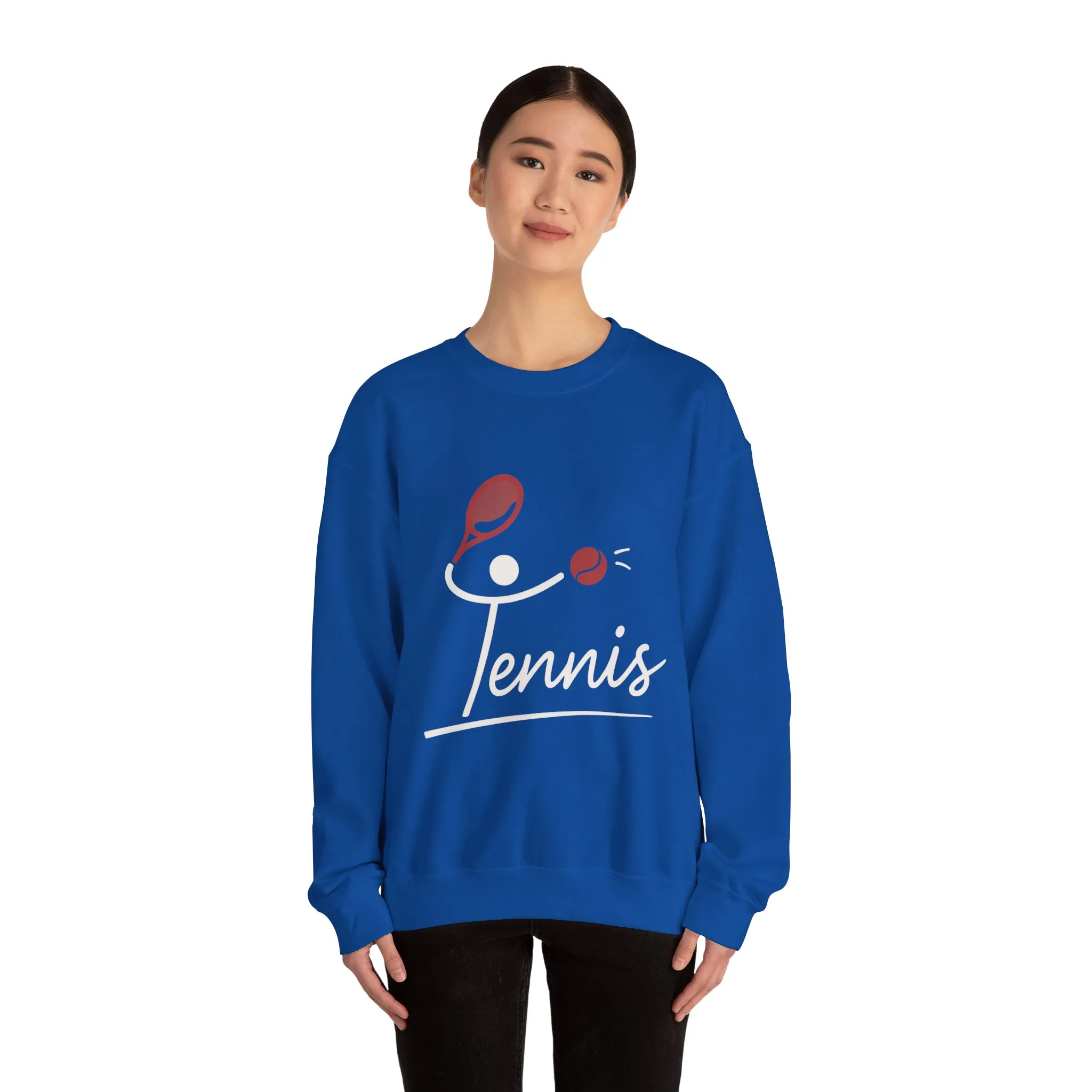 Womens Heavy Blend™ Crewneck Sweatshirt, Womens Tennis Sweatshirt, Cute Sports Graphic Pullover, Workout Gym Activewear Top - Image 26