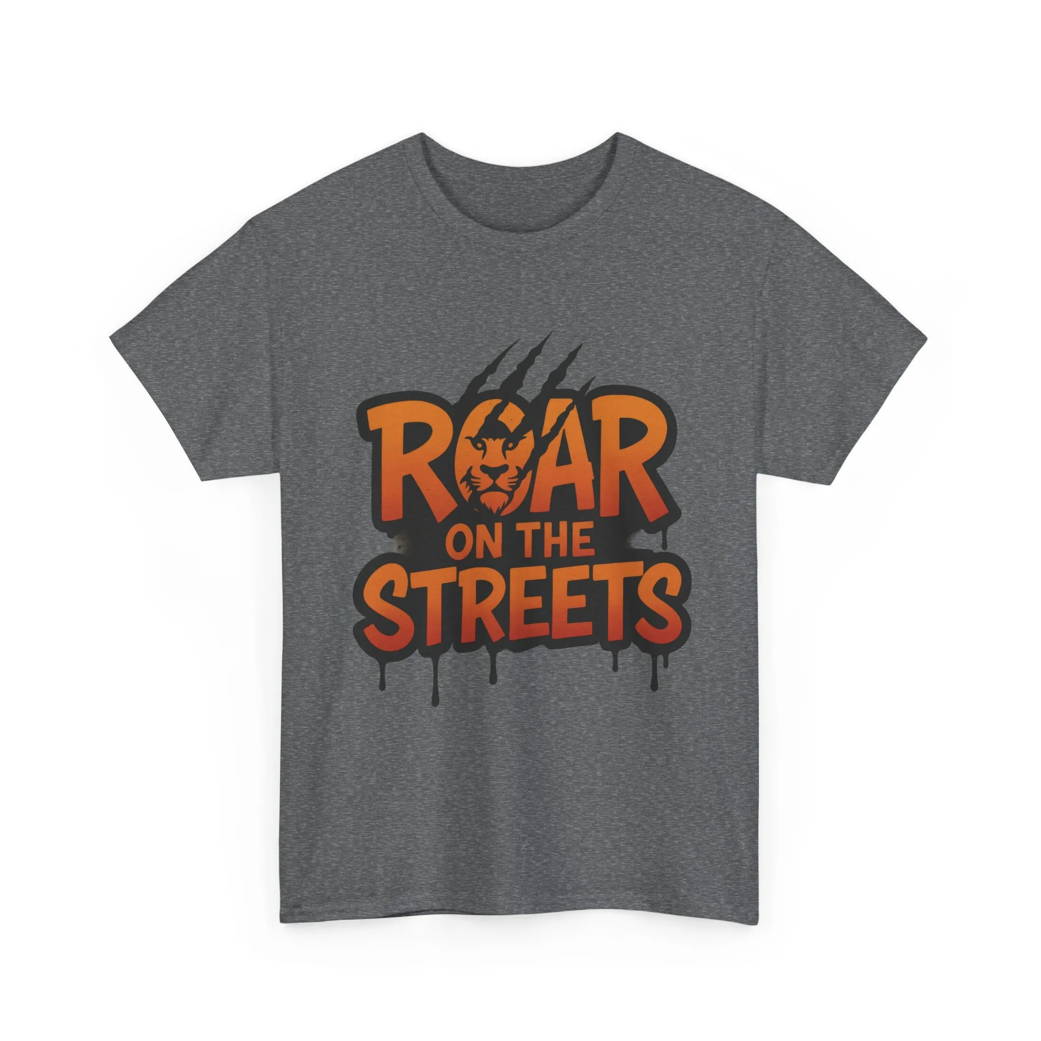 Roar on the Streets Lion Graphic Mens Urban T-Shirt, Lion Shirt - Image 10