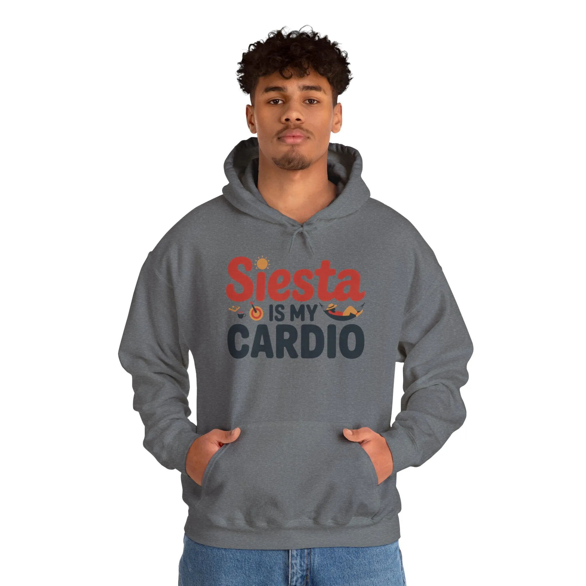 Mens Heavy Blend™ Hooded Sweatshirt, Siesta Is My Cardio Funny Mens Hoodie Spain Humor Gift - Image 19