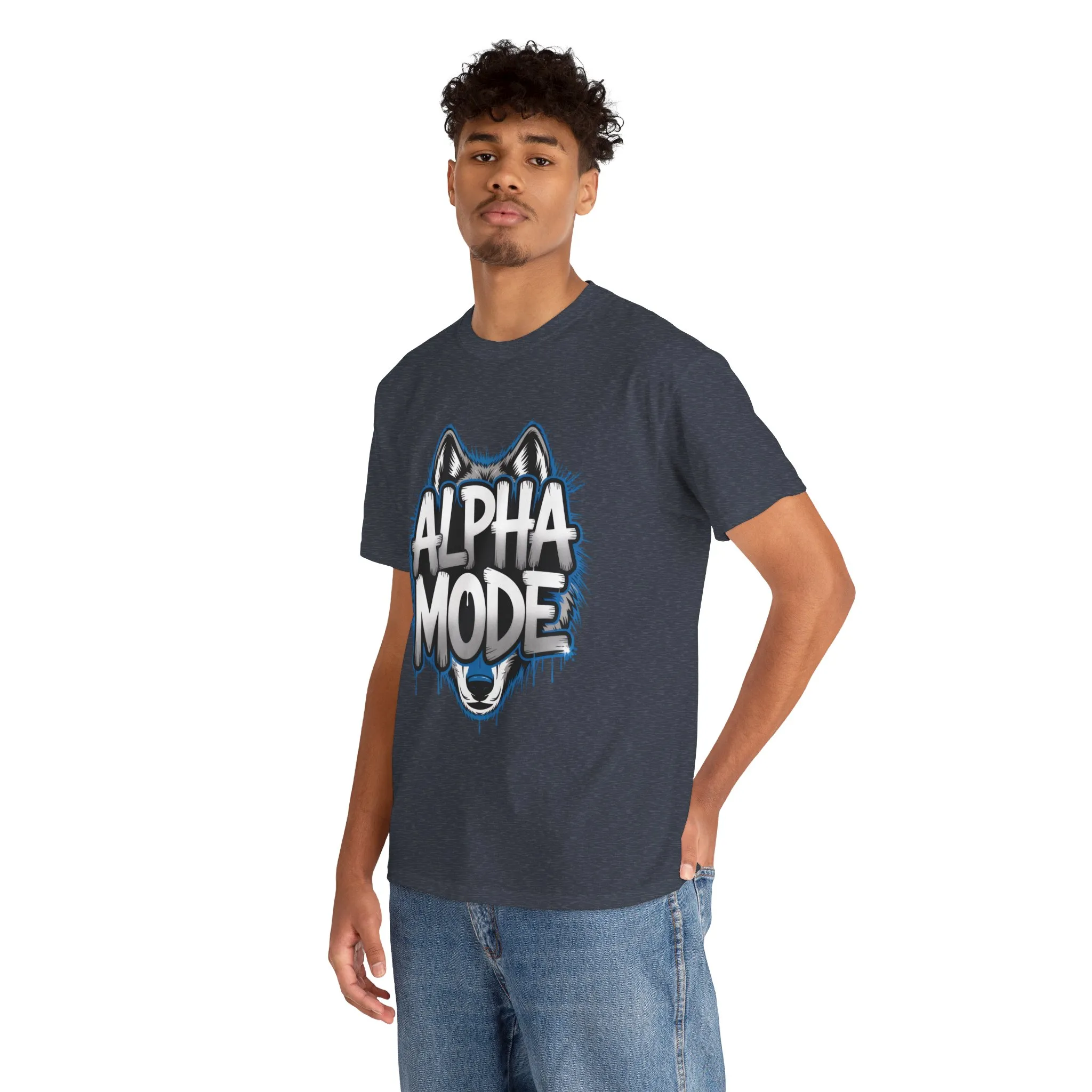 Alpha Mode Wolf Graphic Mens T-Shirt Streetwear, Alpha Tee, Wolf Tee, Street Tee, Wolf Art - Image 27