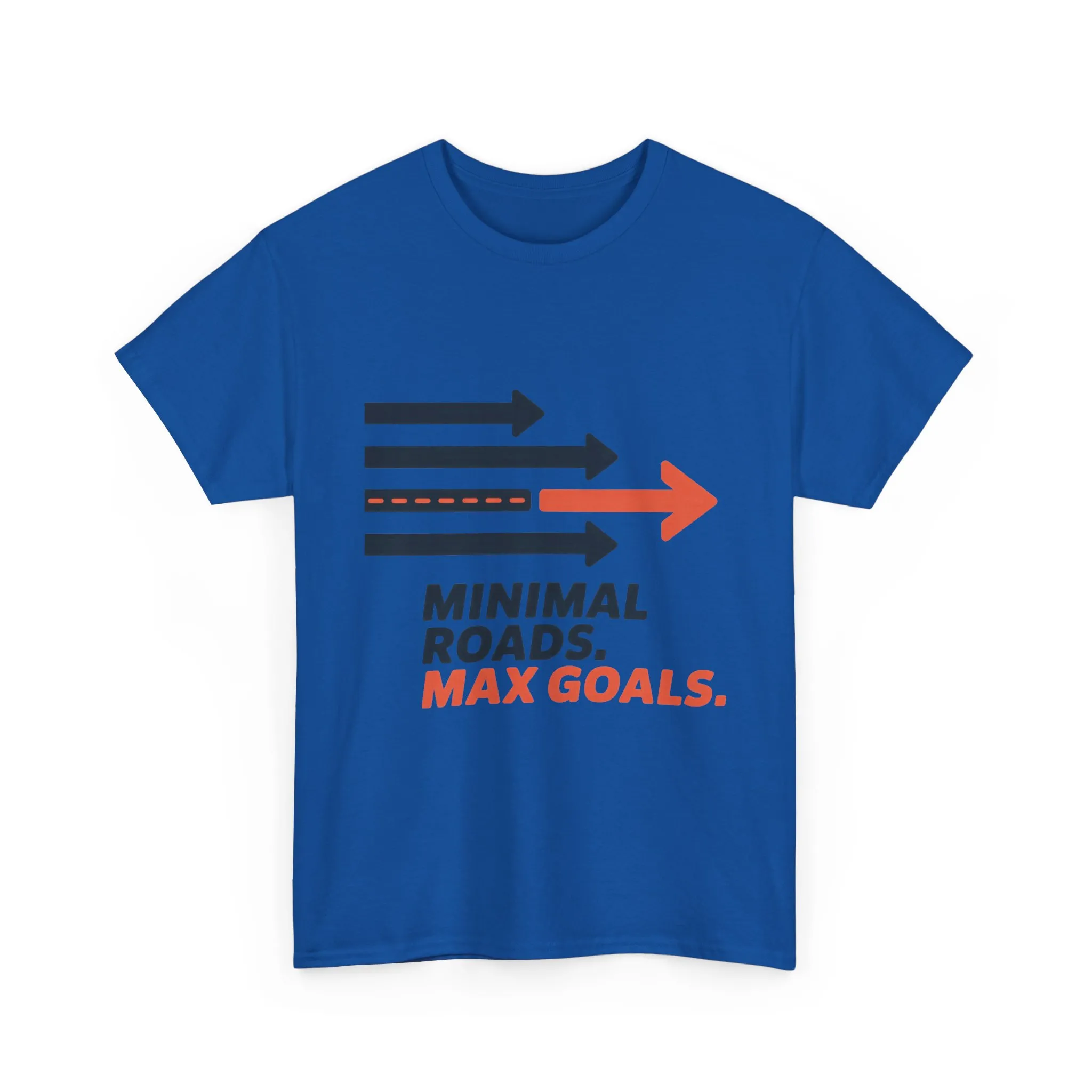 Minimal Roads Max Goals Motivational Mens T-Shirt, Urban Style Graphic Tee - Image 25