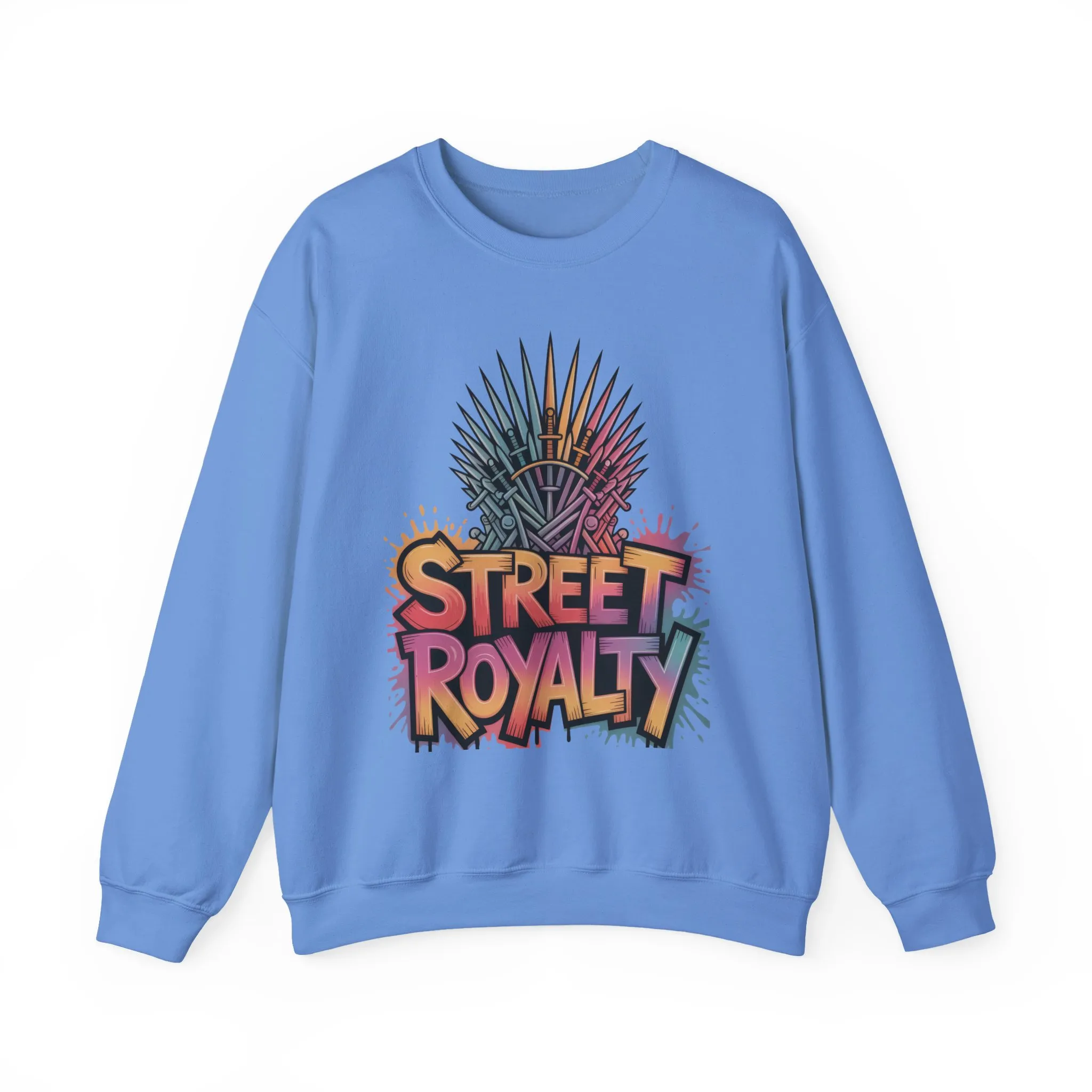 Street Royalty Women's Crewneck Sweatshirt, Graffiti Crown Graphic Pullover, Urban Streetwear Top - Image 12