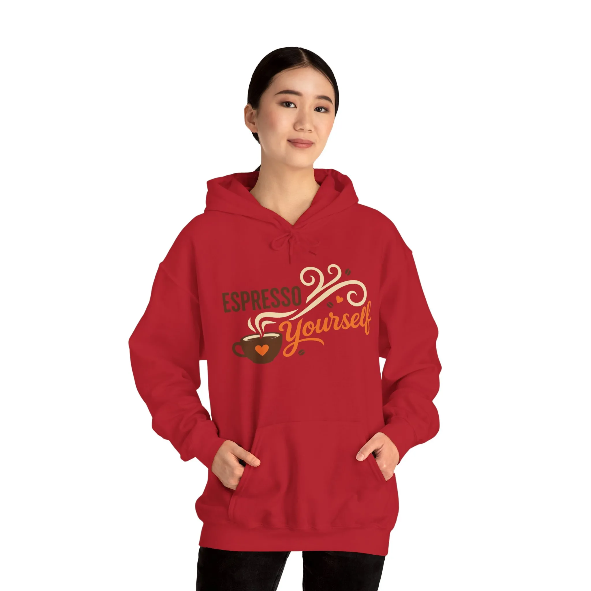 Espresso Yourself Coffee Hoodie, Funny Womens Barista Gift, Cozy Cafe Sweatshirt - Image 35