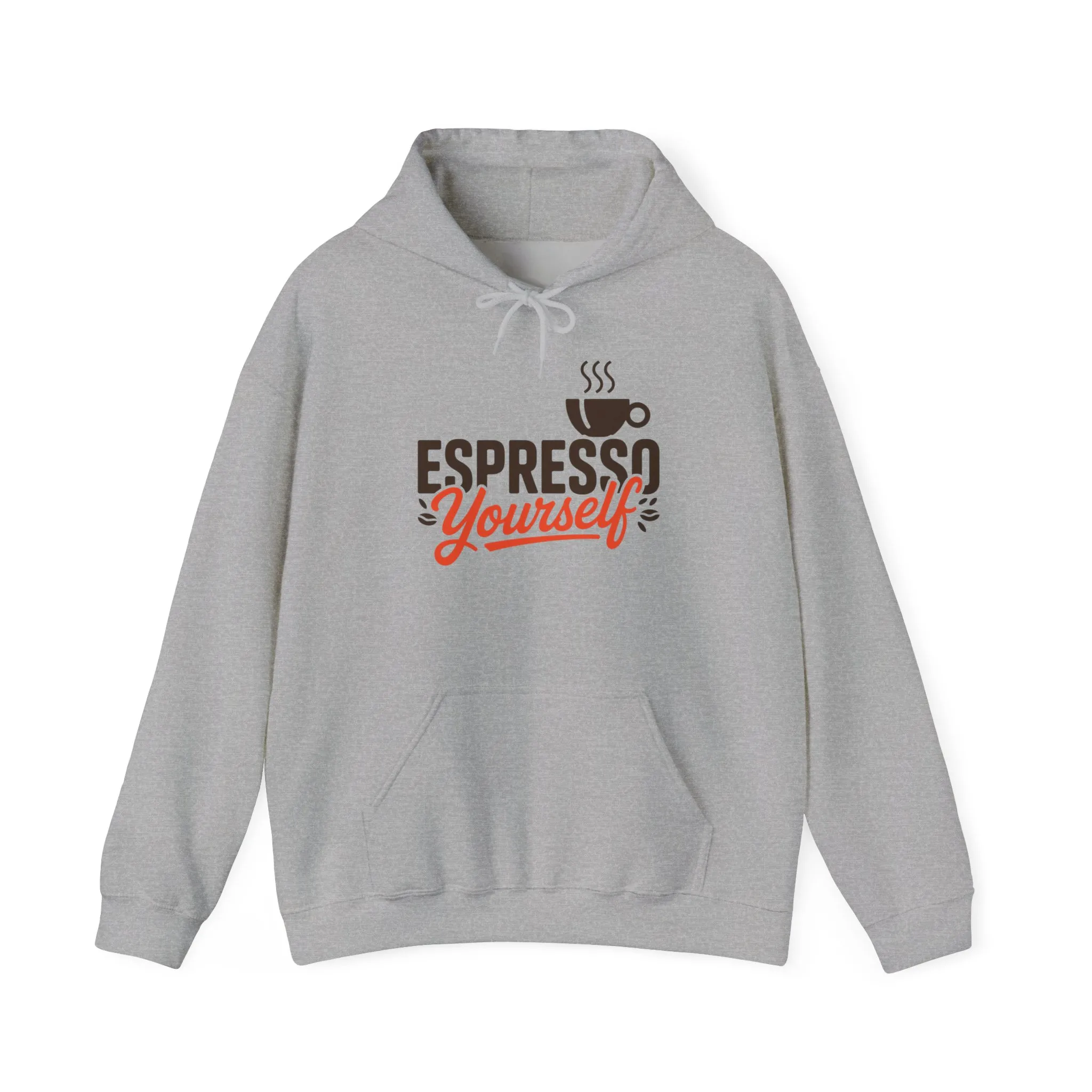 Mens Heavy Blend™ Hooded Sweatshirt, Espresso Yourself Mens Hoodie, Coffee Lover Funny Graphic Pullover - Image 9