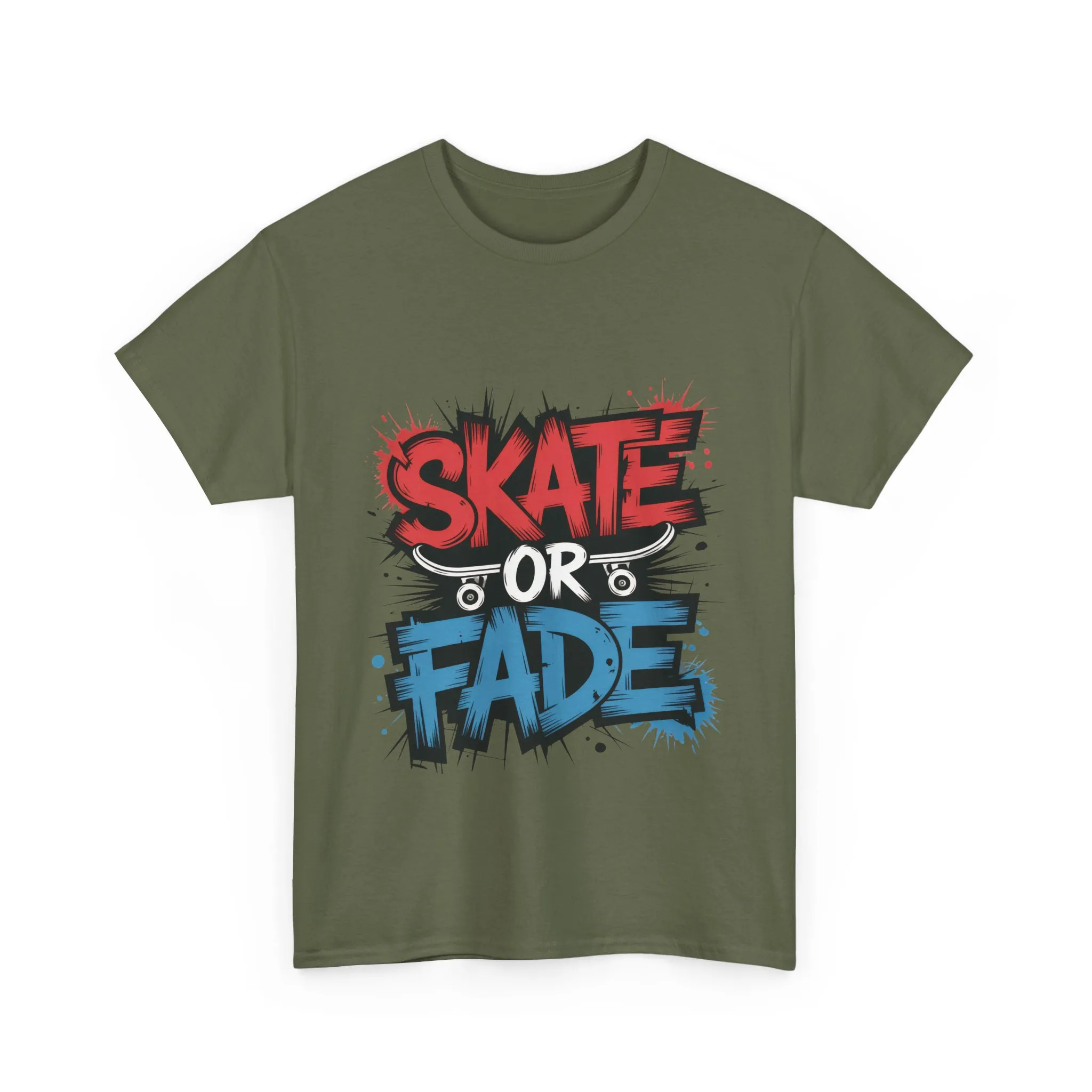 Skate Or Fade Men's T-Shirt, Graffiti Skateboarding Graphic Tee, Urban Streetwear Skater Top - Image 13