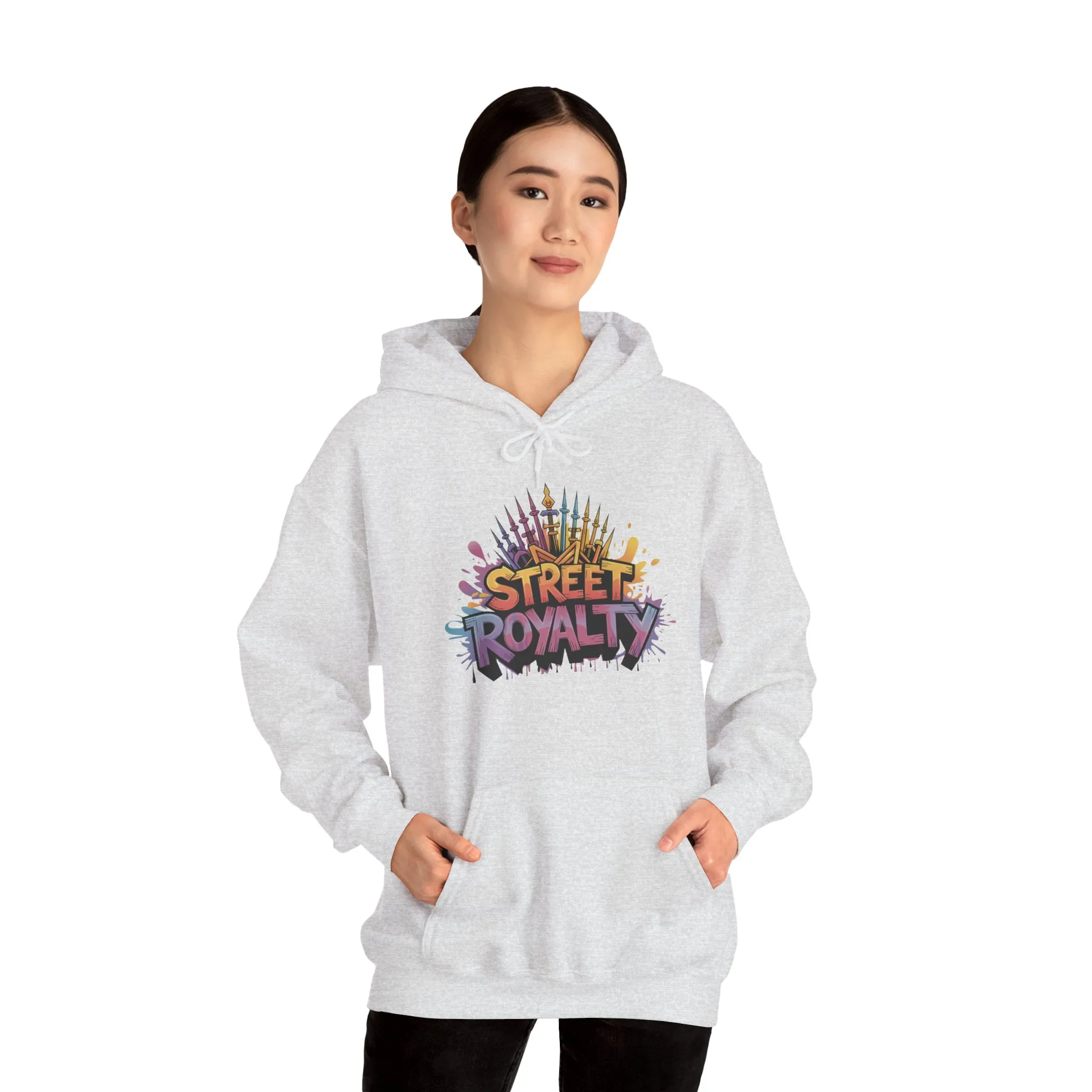 Street Royalty Women's Hoodie, Graffiti Crown Graphic Pullover, Urban Streetwear Sweatshirt for Girls - Image 5