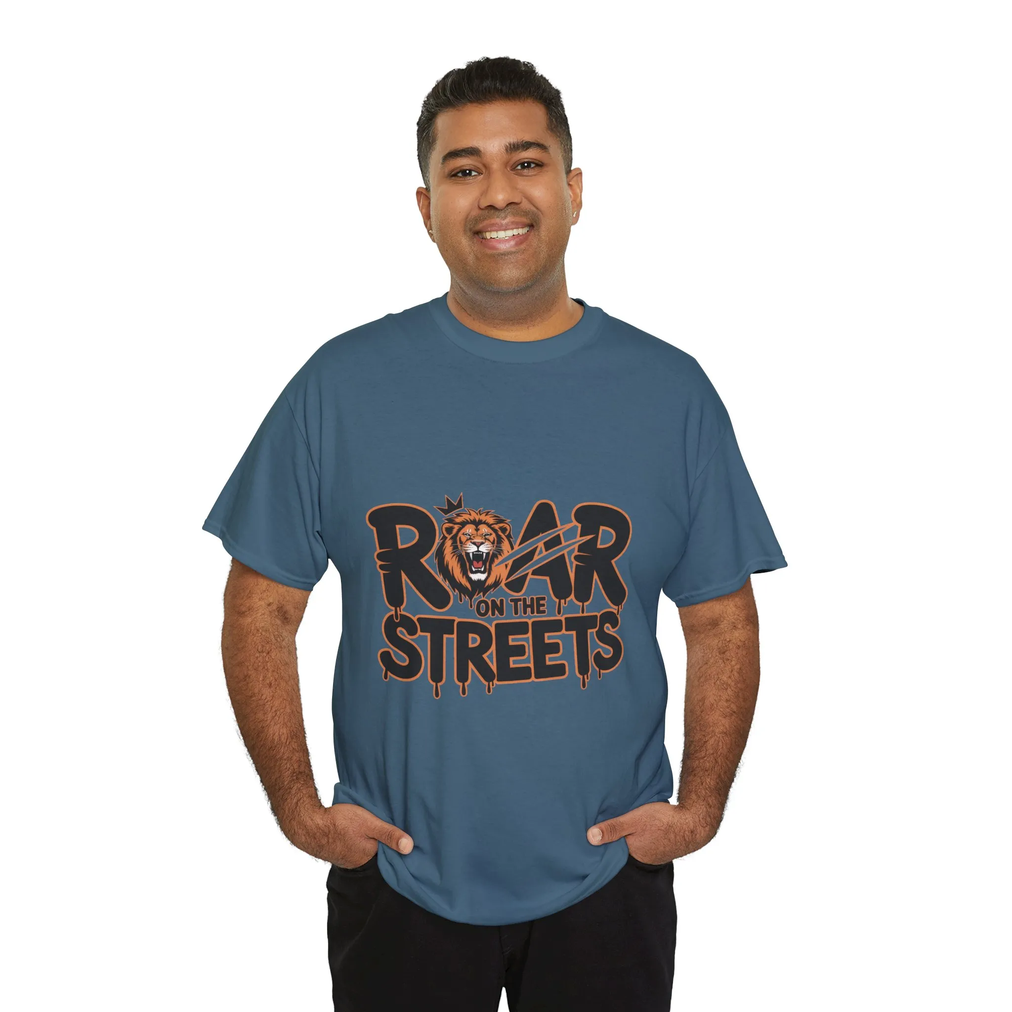 Roar on the Streets Lion Graphic Mens Urban T-Shirt, Lion Shirt, Street Vibe - Image 24