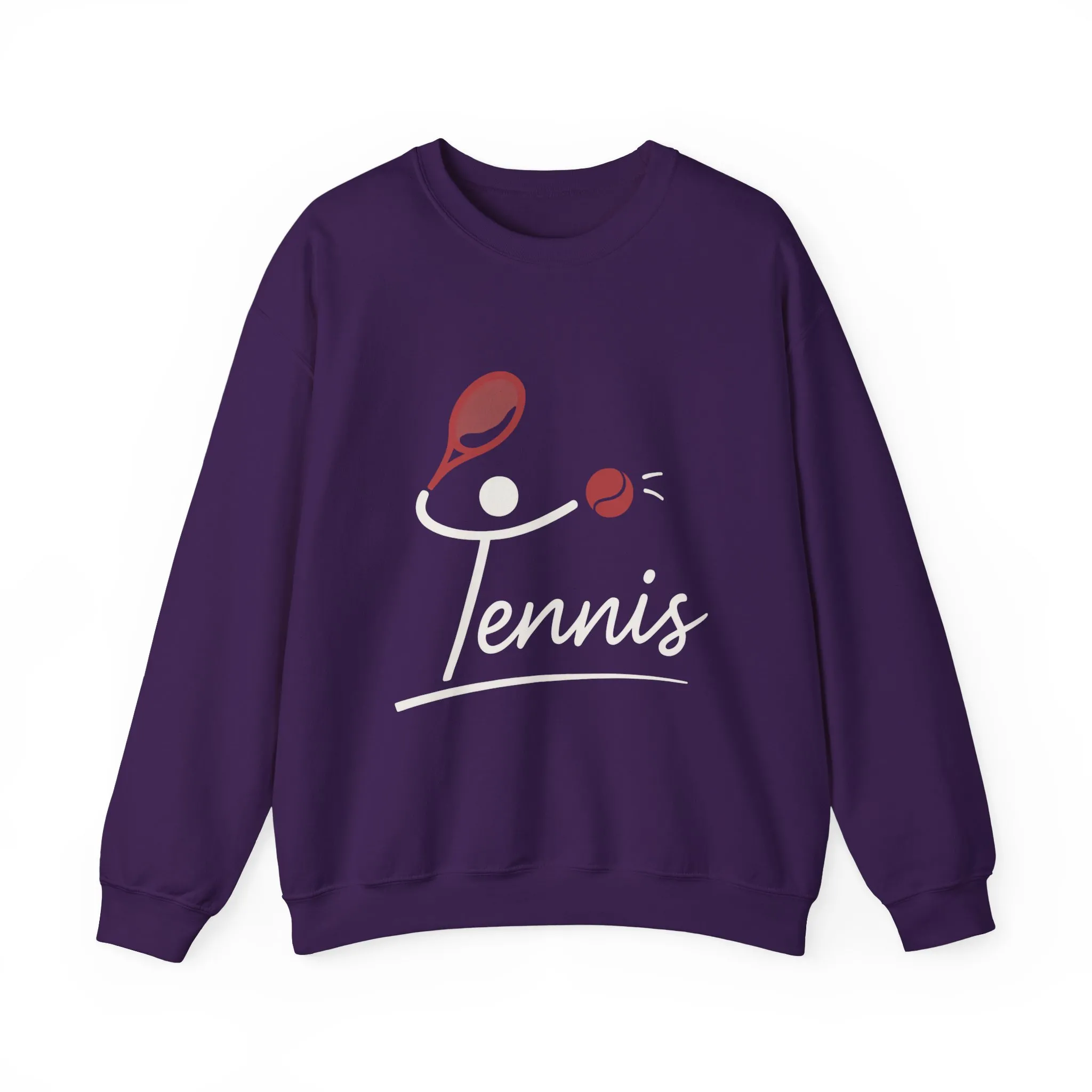 Womens Heavy Blend™ Crewneck Sweatshirt, Womens Tennis Sweatshirt, Cute Sports Graphic Pullover, Workout Gym Activewear Top - Image 2