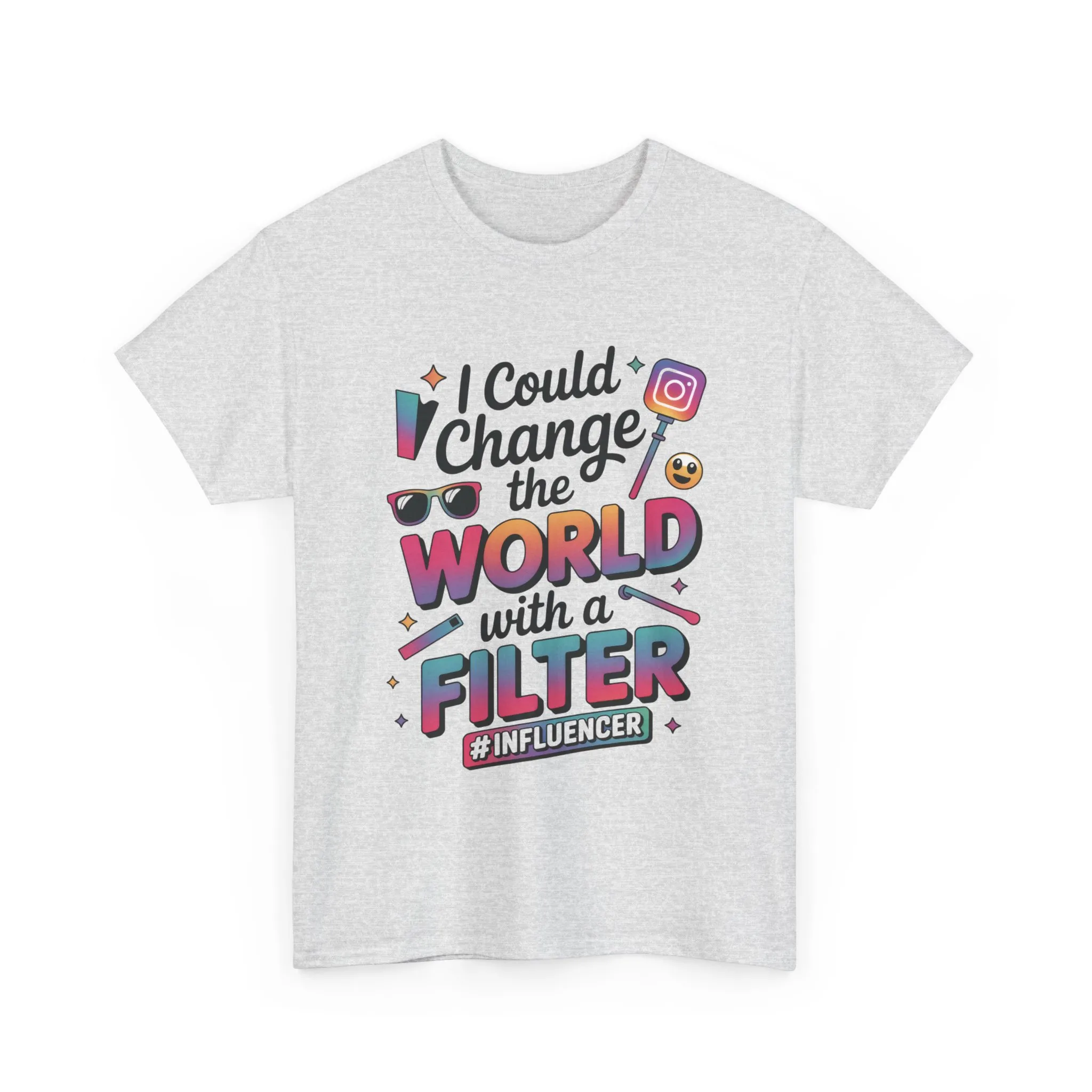 Womens Heavy Cotton Tee, Womens Influencer T-Shirt, Funny Social Media Graphic Tee, Cute Trendy Top - Image 7
