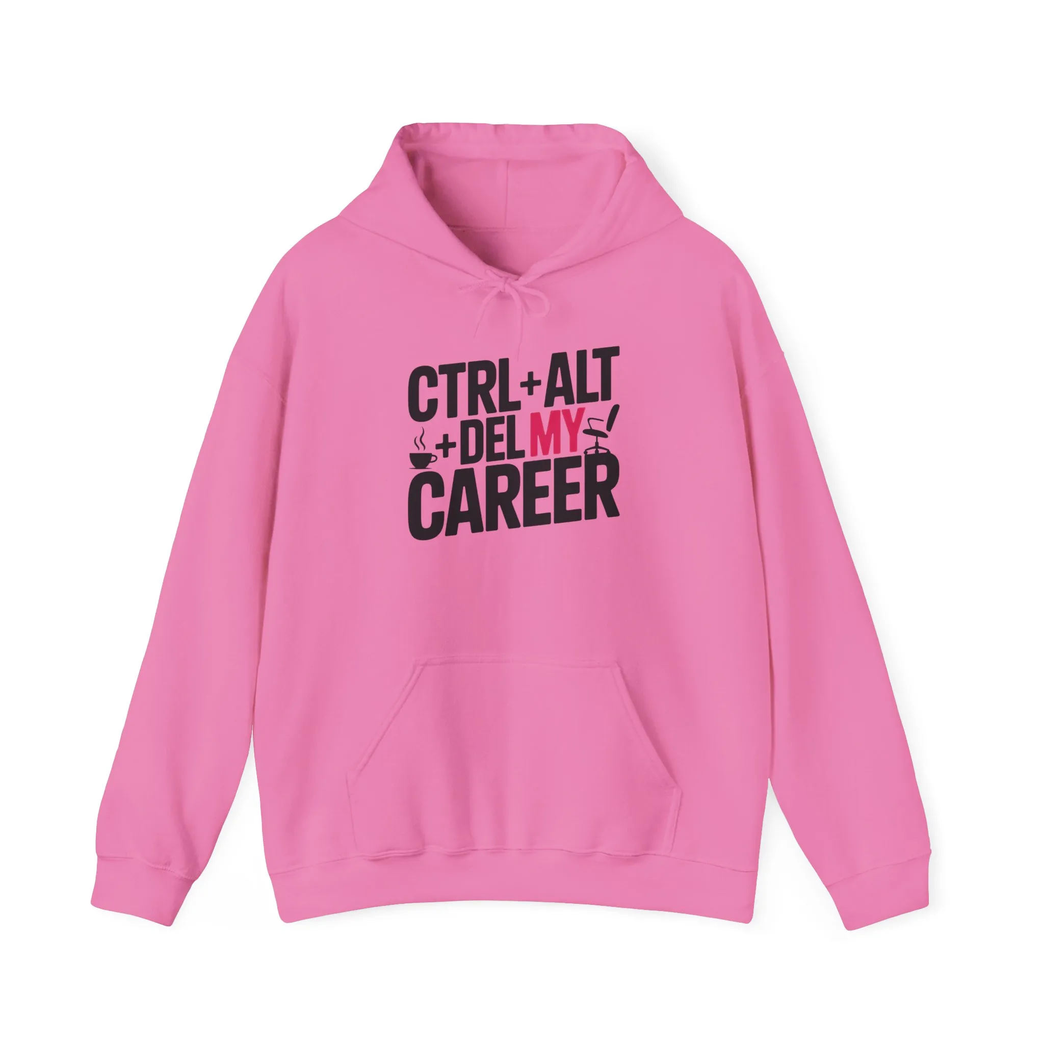Ctrl Alt Del My Career Hoodie, Funny Geek Workwear, Sarcastic Office Humor Pullover, Women's Heavy Blend™ Hooded Sweatshirt - Image 27