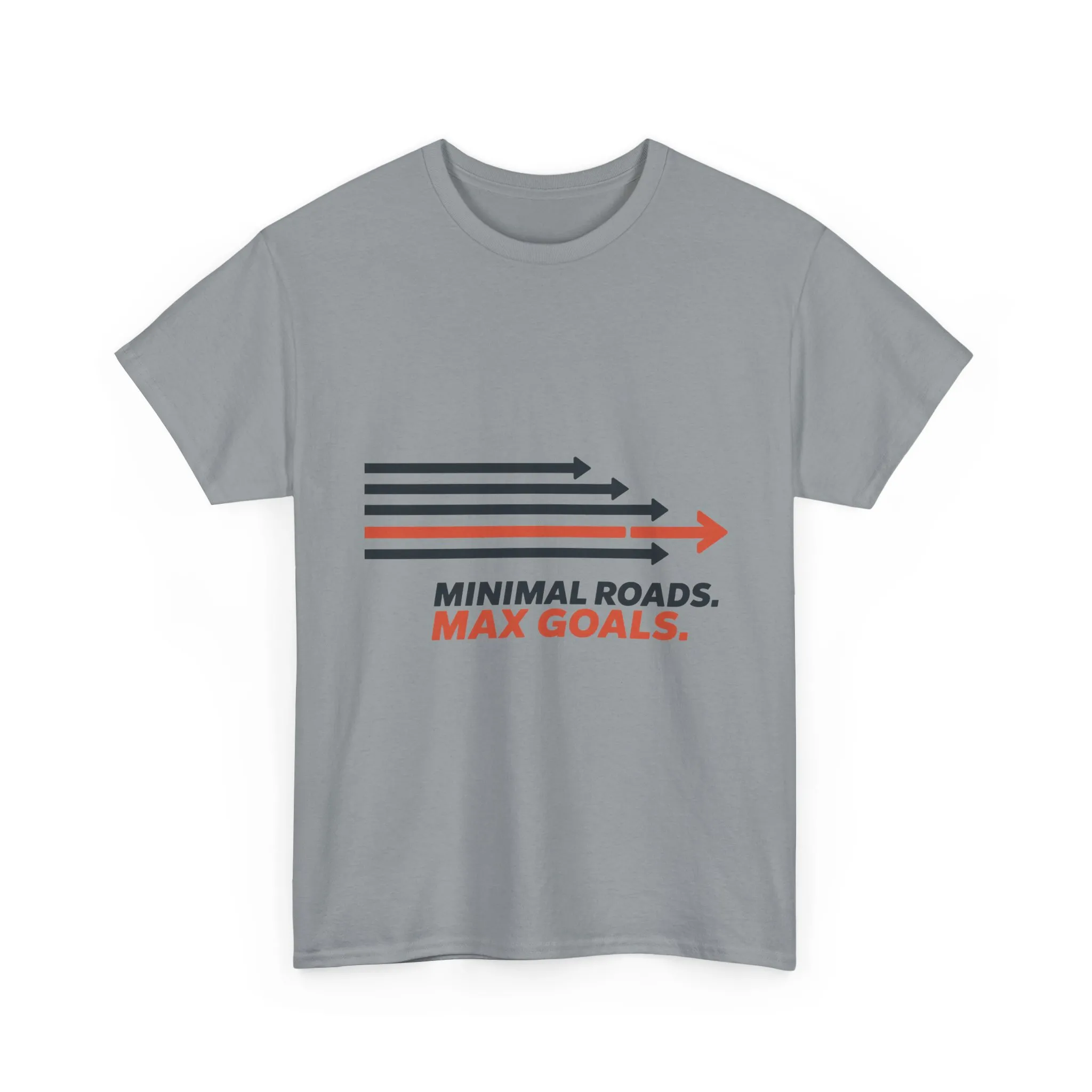 Minimal Roads Max Goals Motivational Mens T-Shirt, Urban Style Graphic Tee - Image 10