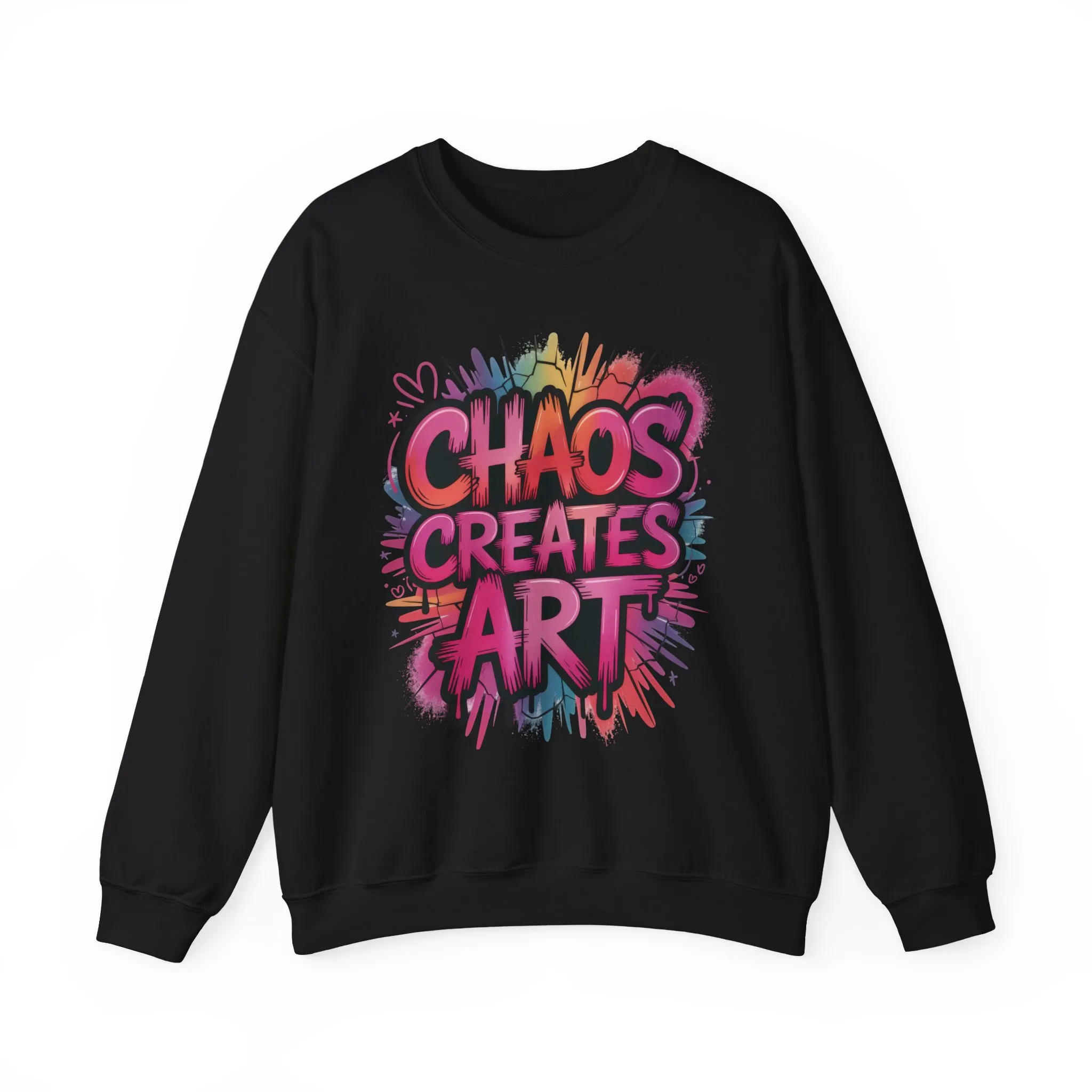 Women's Heavy Blend™ Crewneck Sweatshirt, Chaos Creates Art Graffiti Sweatshirt Women's Oversized - Image 31