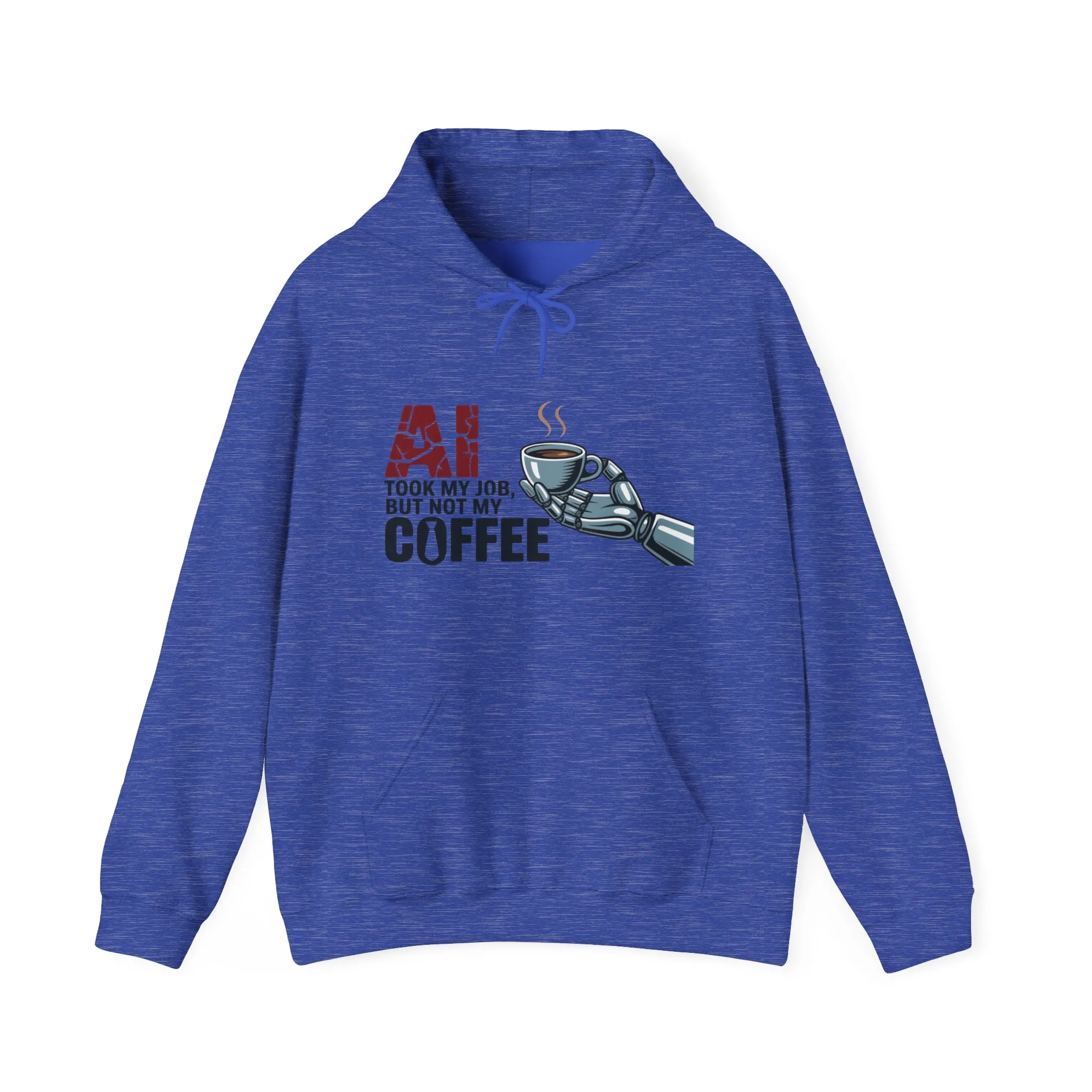 AI Coffee Hoodie, Funny Robot Humor Pullover, Geek Job Joke Sweatshirt Gift, Men's Heavy Blend™ Hooded Sweatshirt, Sarcastic Work Shirt - Image 13