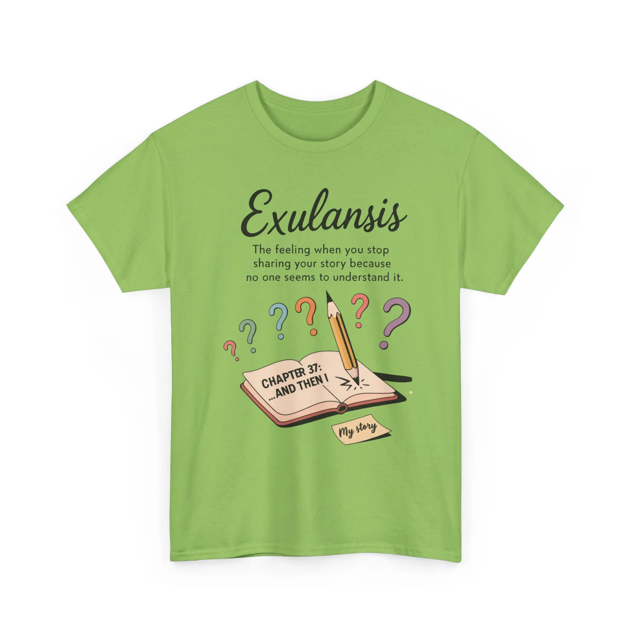 Exulansis Shirt, Emotional Aesthetic Word Tee, Deep Meaning Typography Graphic Tee, Women's Heavy Cotton Tee, deep meaning t shirt - Image 10