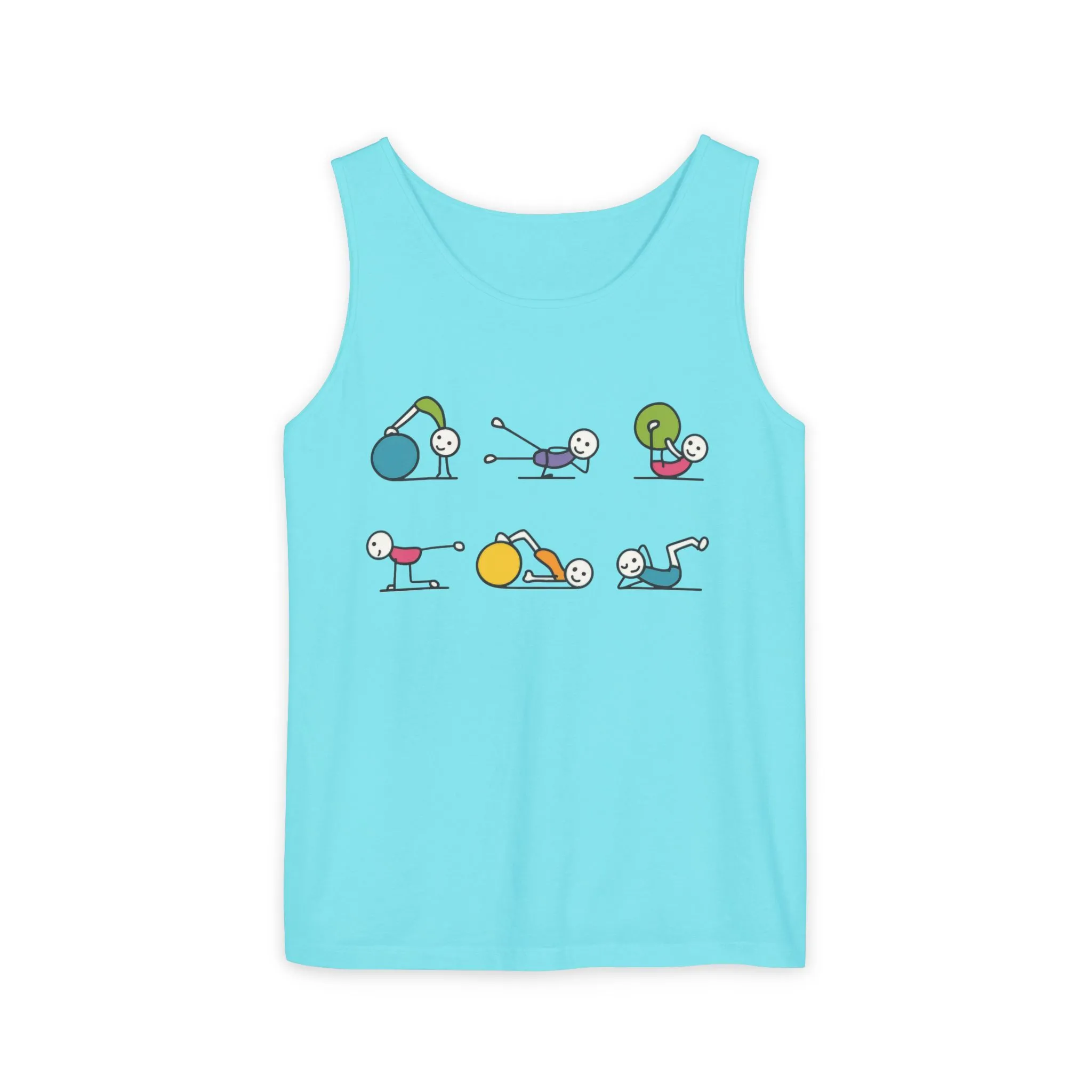Womens Garment-Dyed Tank Top, Fit Fun Pilates Womens Tank Top, Cute Workout Shirt, Funny Yoga Gym Top for Women - Image 4