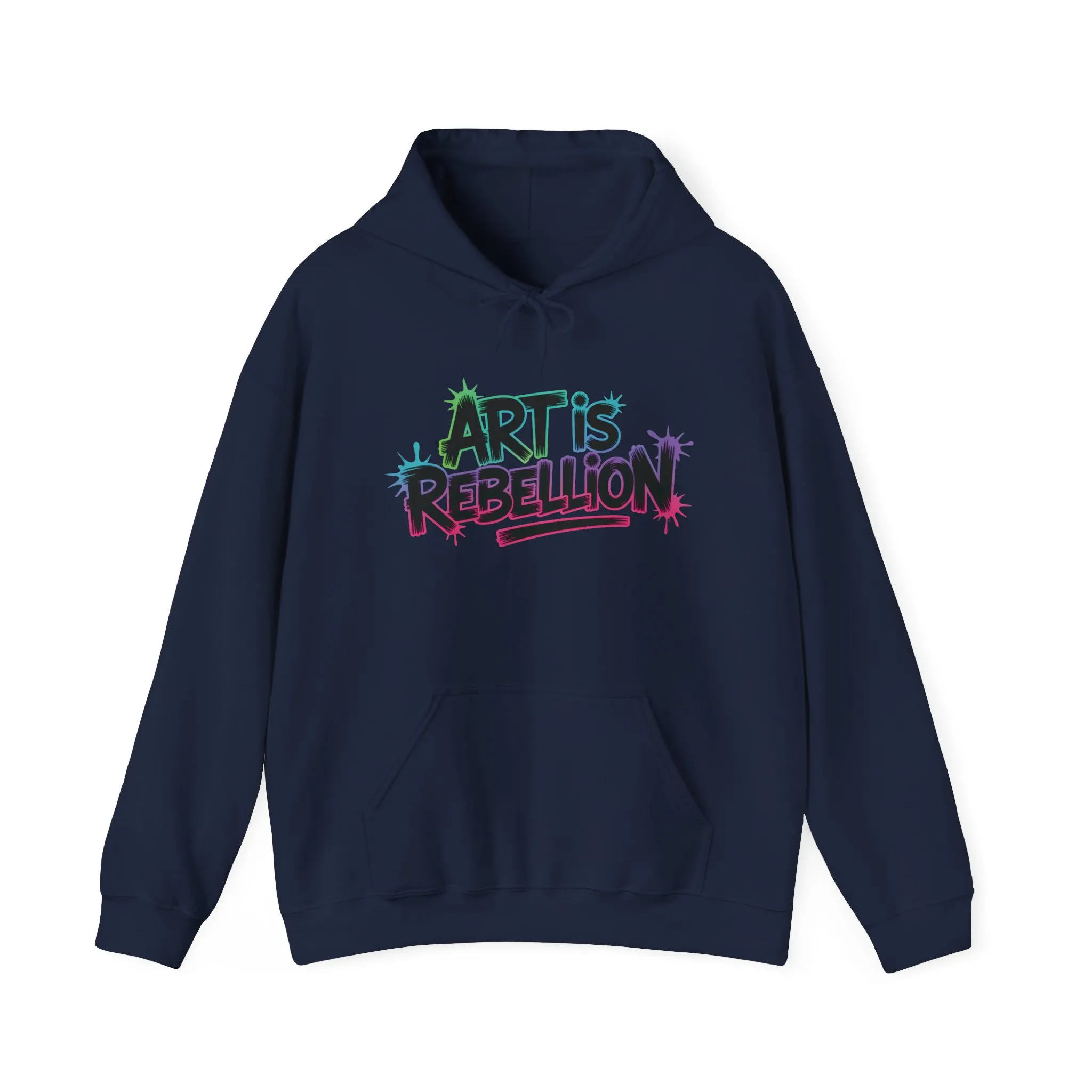 Art Is Rebellion Hoodie, Women's Graffiti Street Art Hooded Sweatshirt, Rebel Graphic Statement Pullover, Heavy Blend™ Hooded Sweatshirt - Image 19