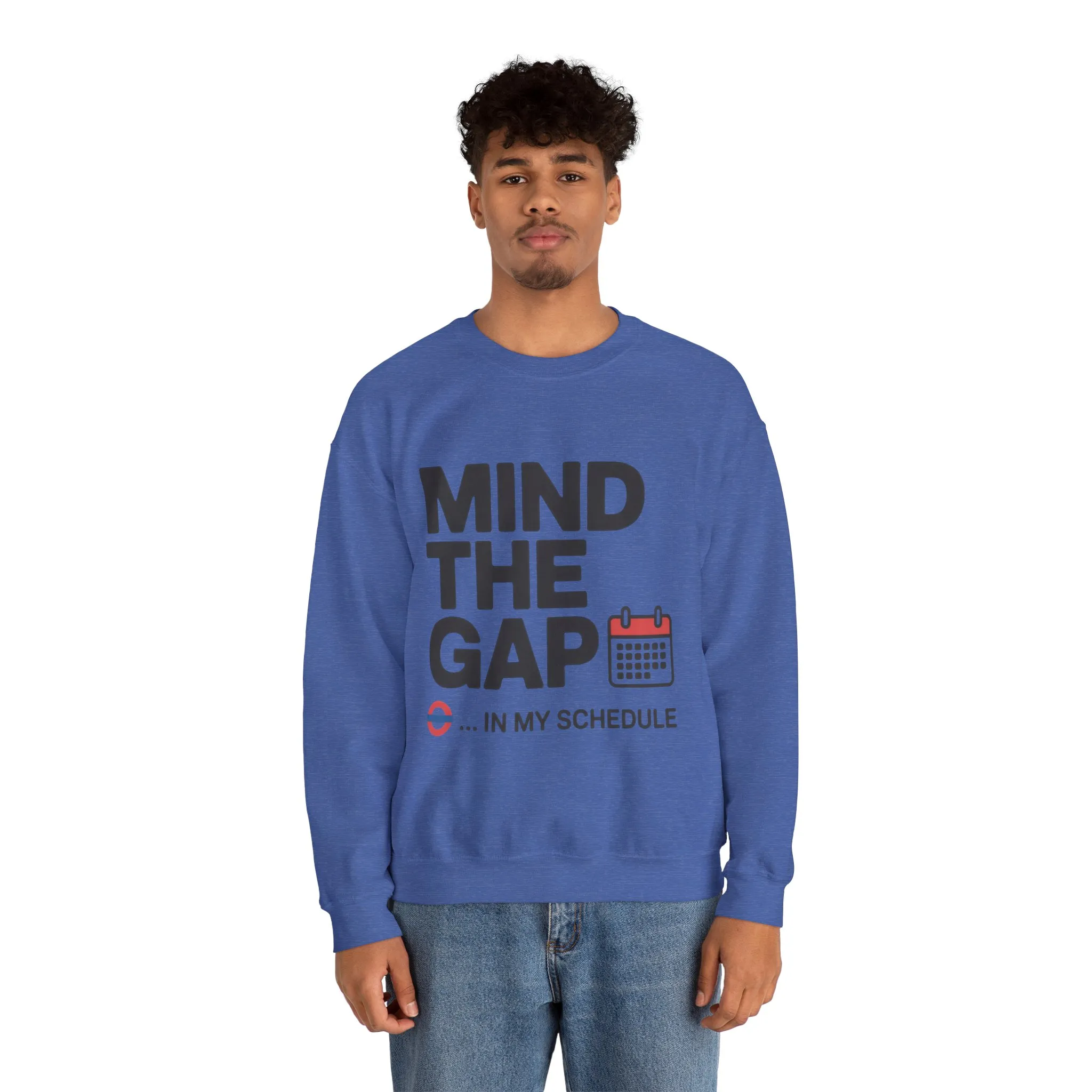 Funny Men's Sweatshirt, Mind The Gap Office Humor Graphic Pullover - Image 14