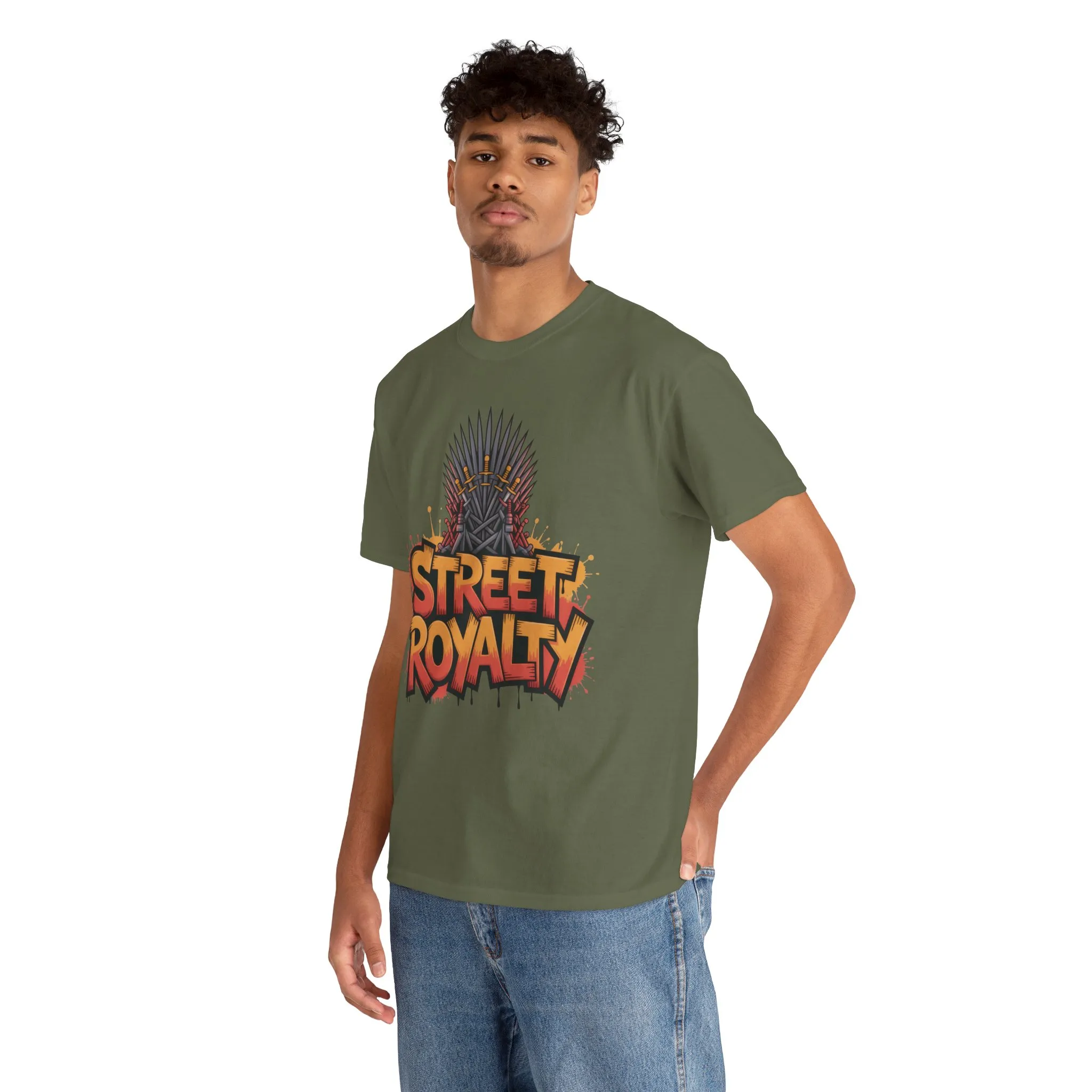 Street Royalty Men's T-Shirt, Graffiti Crown Graphic Tee, Urban Streetwear Top for Skaters and Hip Hop Style - Image 9