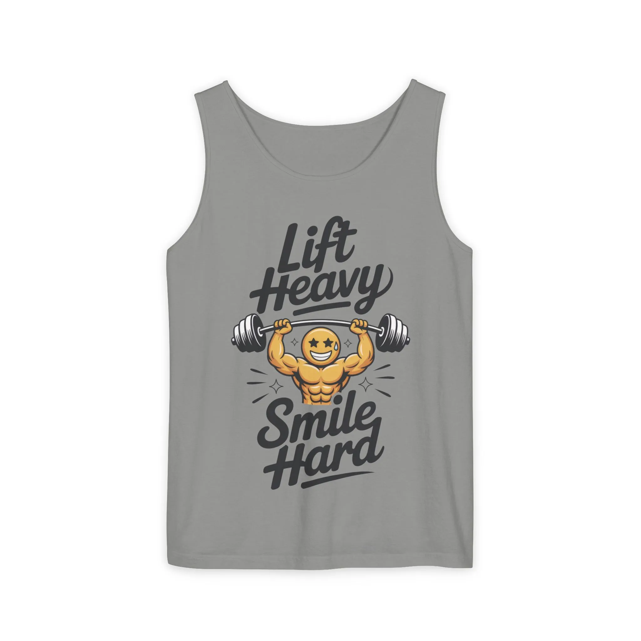 Mens Lift Heavy Smile Hard Tank Top, Funny Gym Workout Fitness Shirt, Mens Funny Gym Tank - Image 25