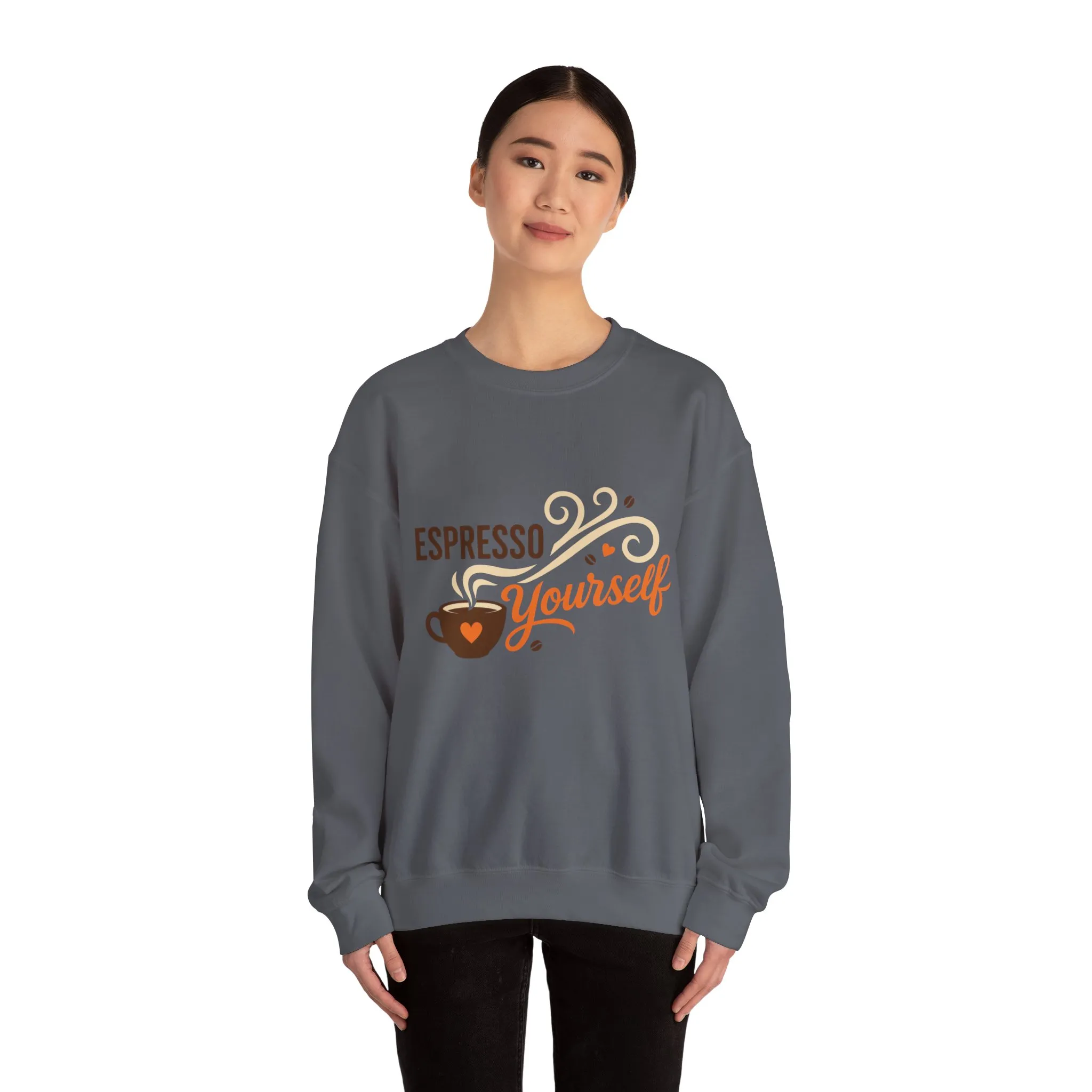 Espresso Yourself Womens Sweatshirt, Coffee Lover Pullover, Funny Barista Gift - Image 17