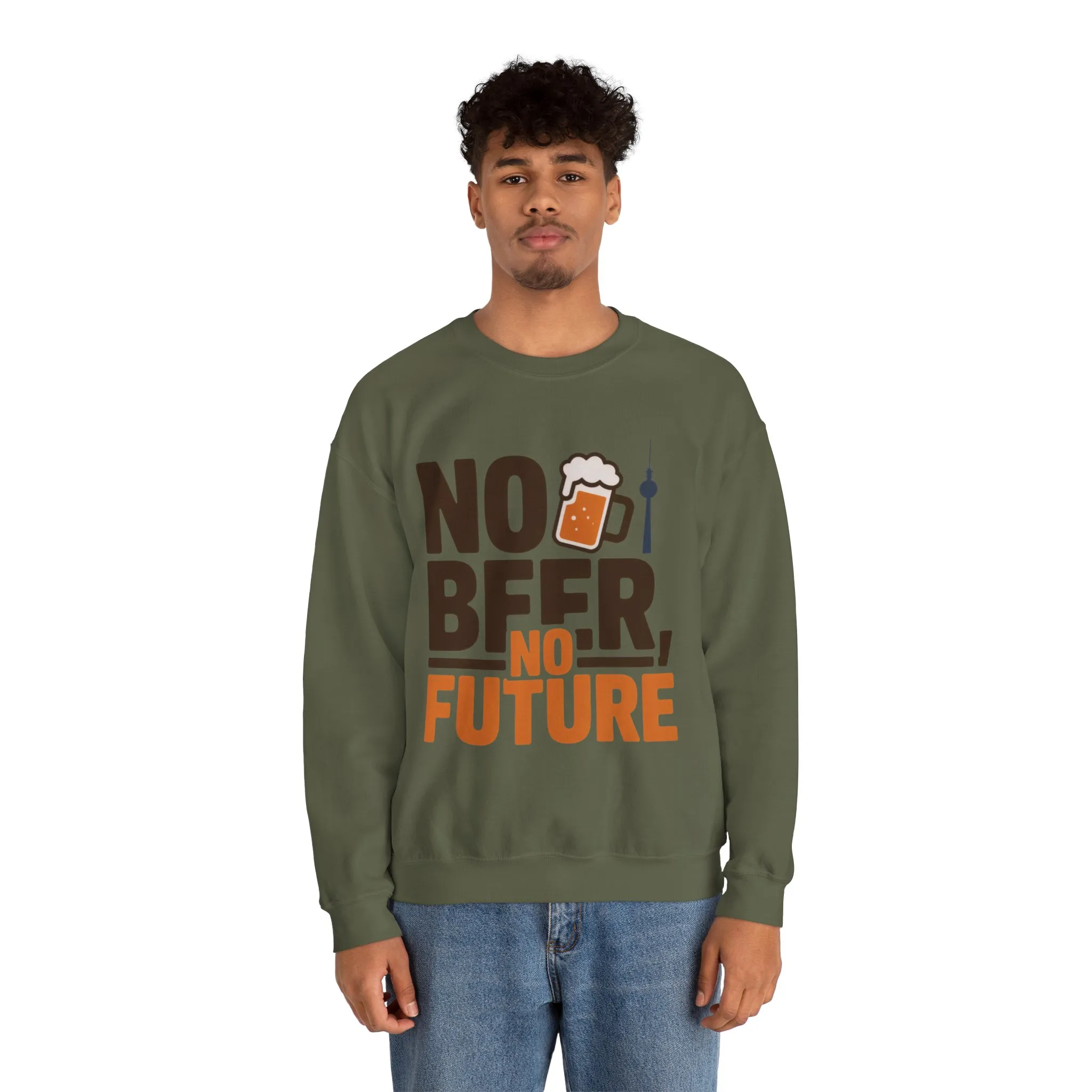 Mens Heavy Blend™ Crewneck Sweatshirt, No Beer No Future Funny Beer Mens Sweatshirt - Image 14