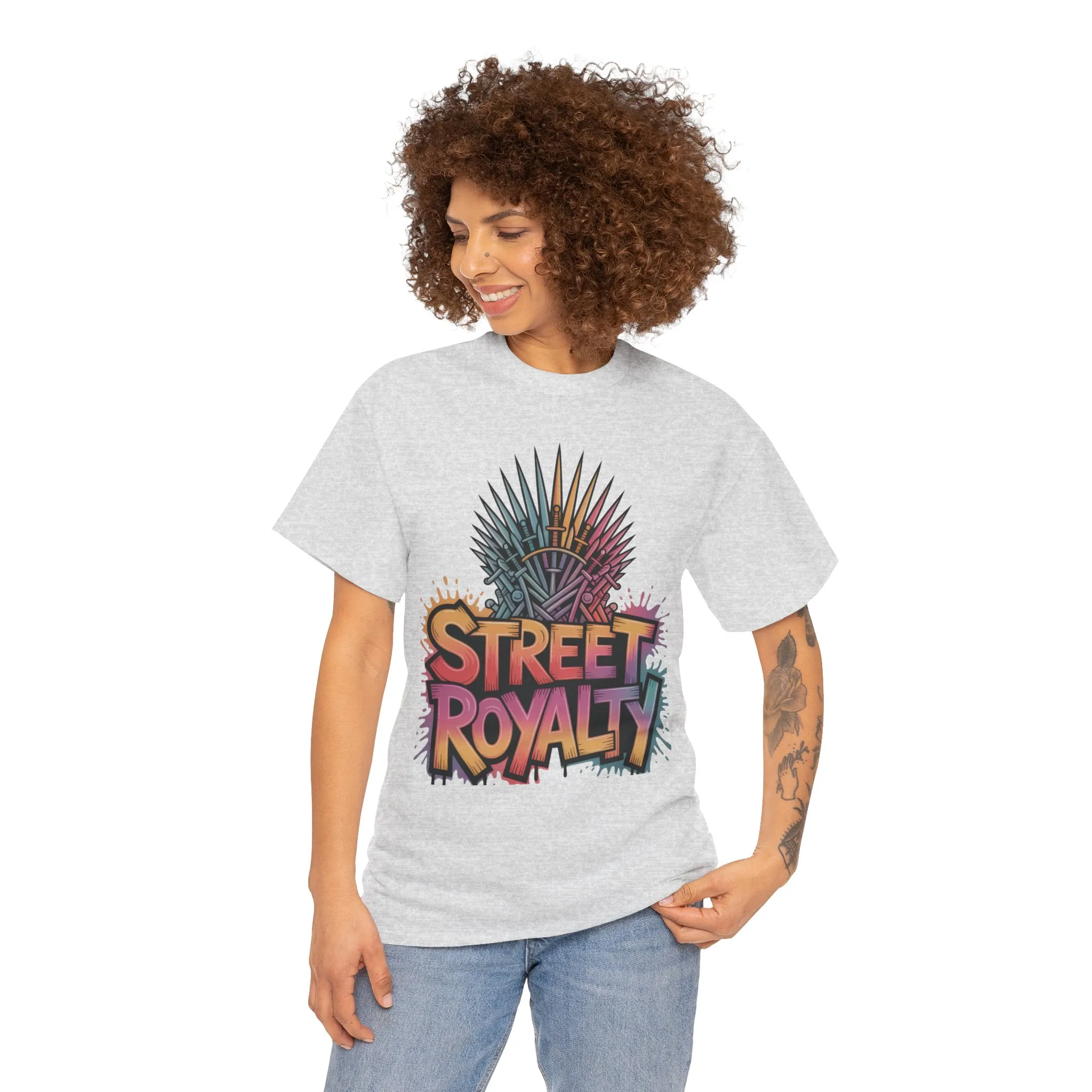 Street Royalty Women's T-Shirt, Graffiti Crown Graphic Tee, Urban Streetwear Top for Trendy Skater Girls - Image 4