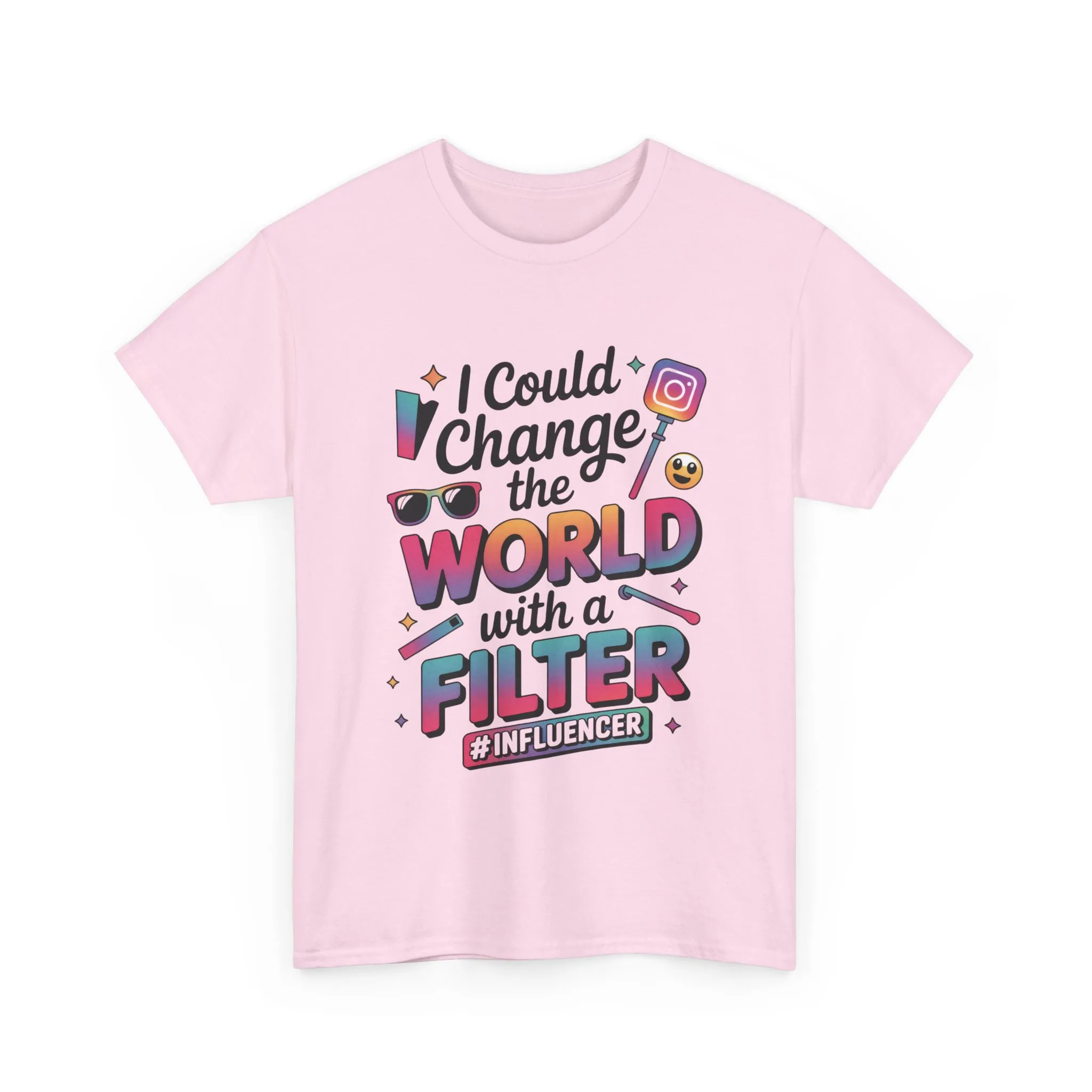 Womens Heavy Cotton Tee, Womens Influencer T-Shirt, Funny Social Media Graphic Tee, Cute Trendy Top - Image 2