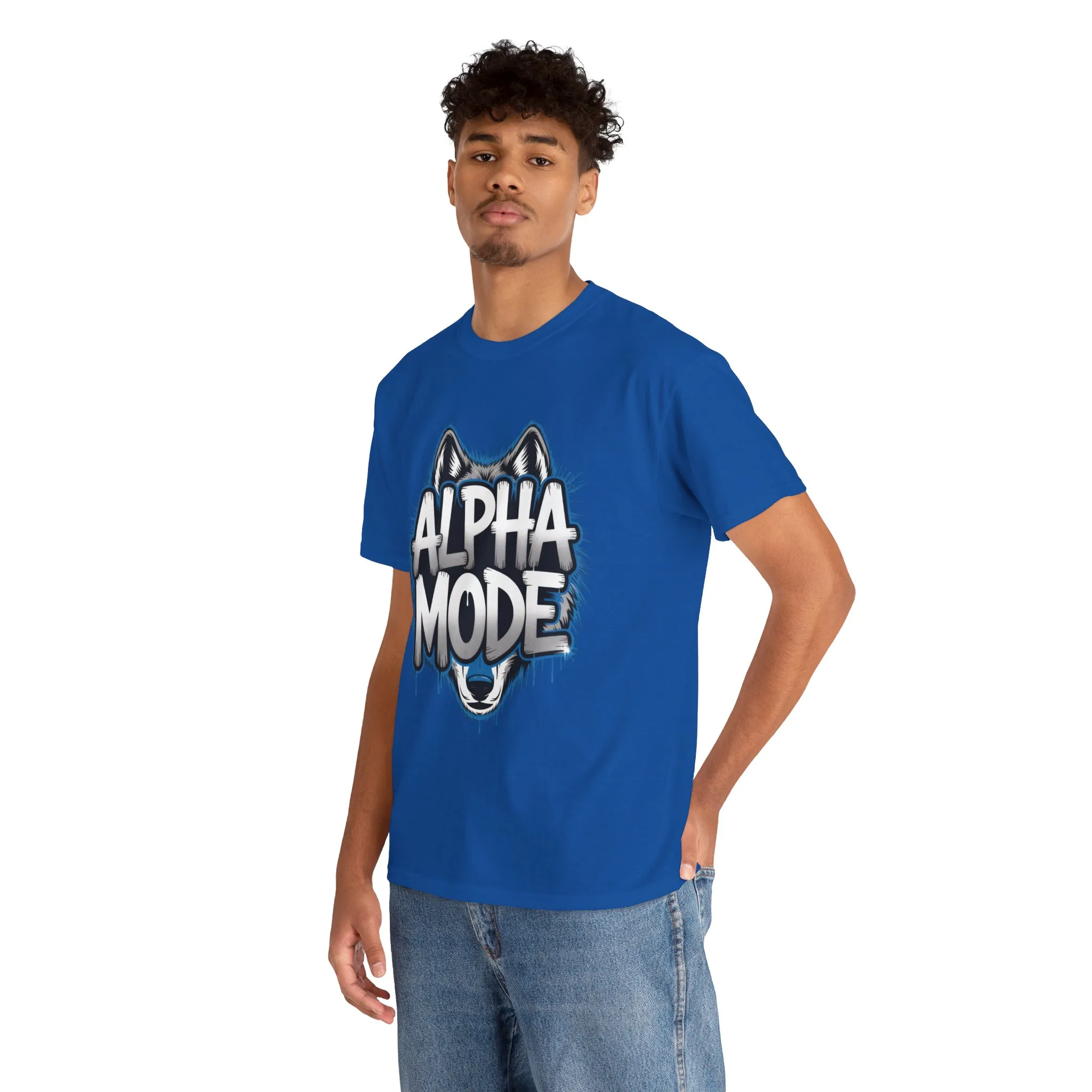 Alpha Mode Wolf Graphic Mens T-Shirt Streetwear, Alpha Tee, Wolf Tee, Street Tee, Wolf Art - Image 24