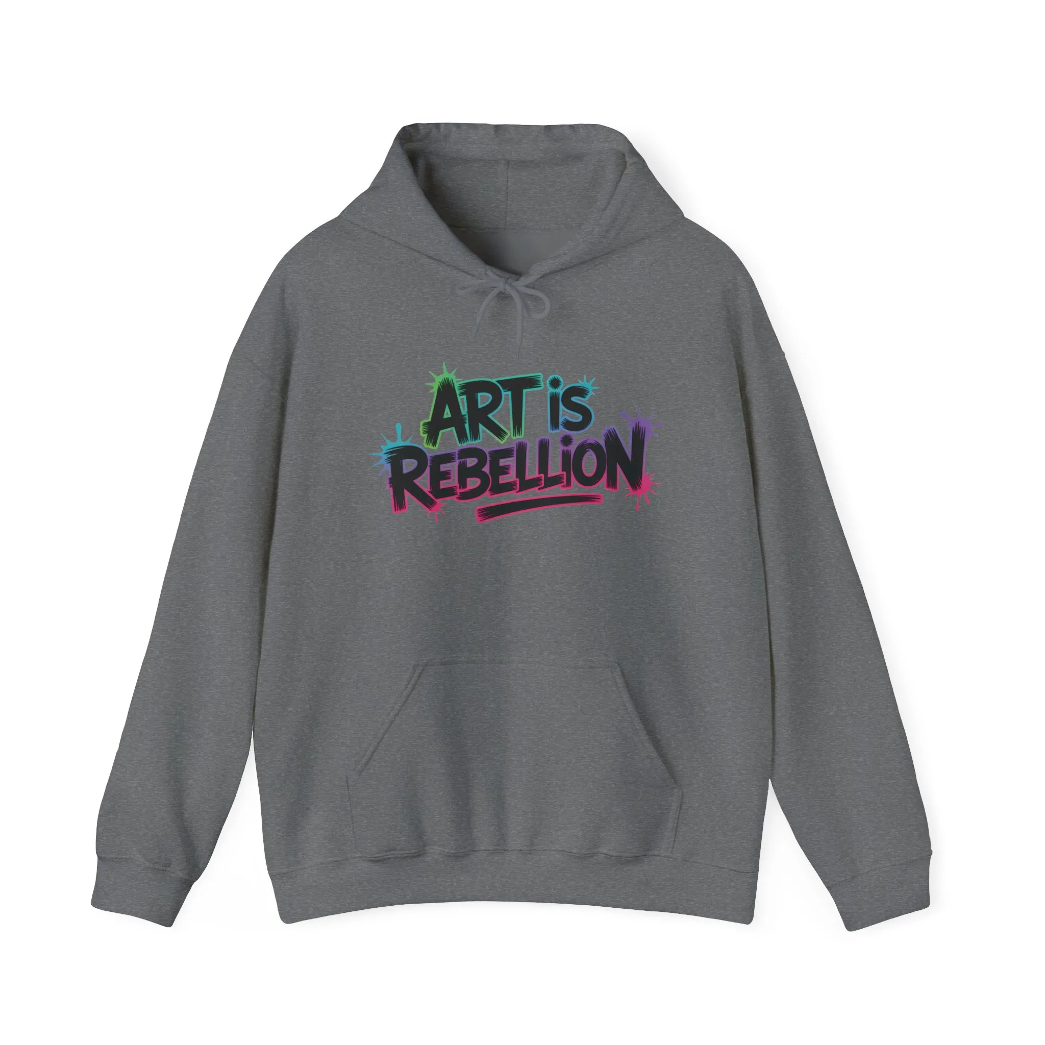 Art Is Rebellion Hoodie, Women's Graffiti Street Art Hooded Sweatshirt, Rebel Graphic Statement Pullover, Heavy Blend™ Hooded Sweatshirt - Image 11