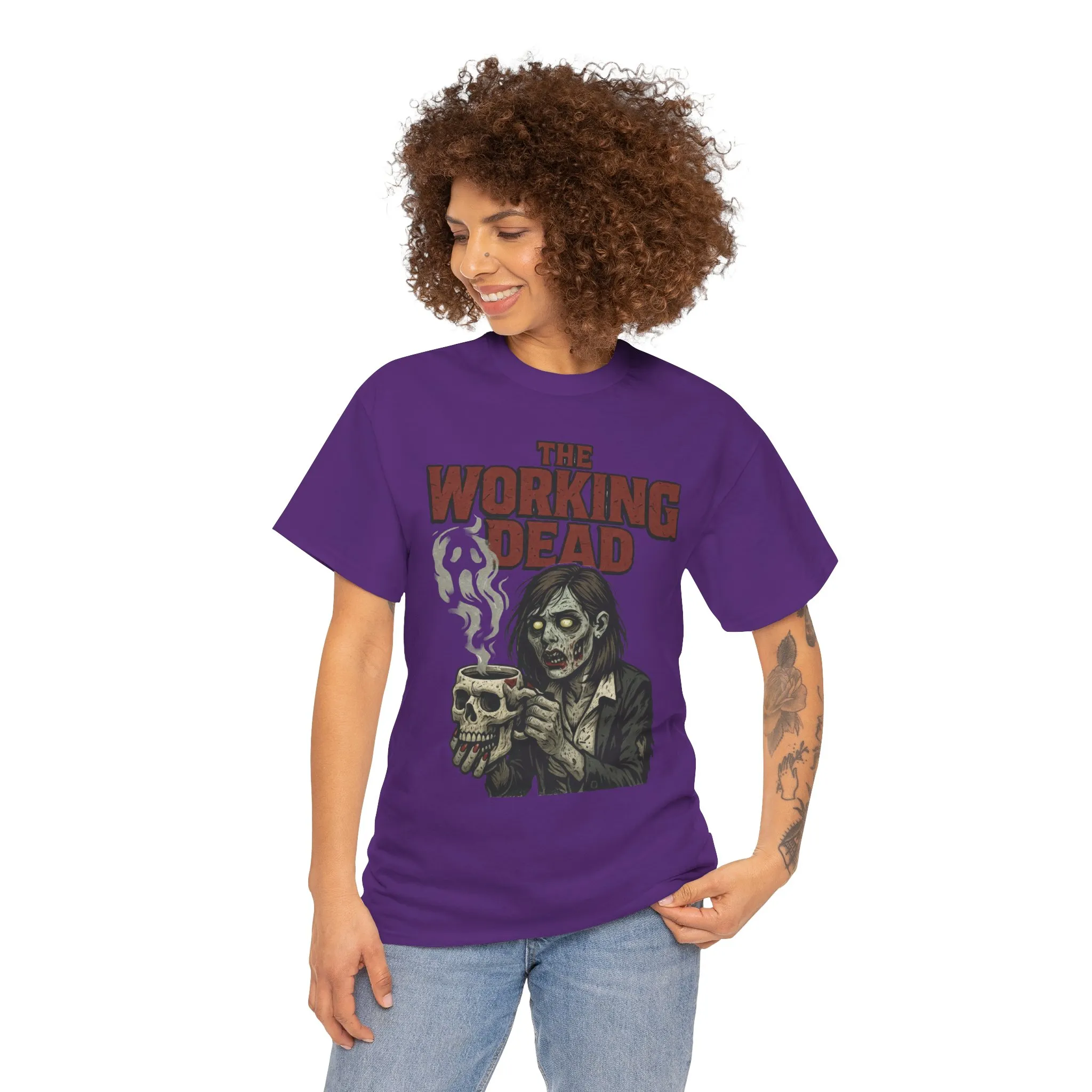 The Working Dead Women's Zombie Funny Office T-Shirt, Meeting Humor Tee, Halloween Work Tee - Image 25
