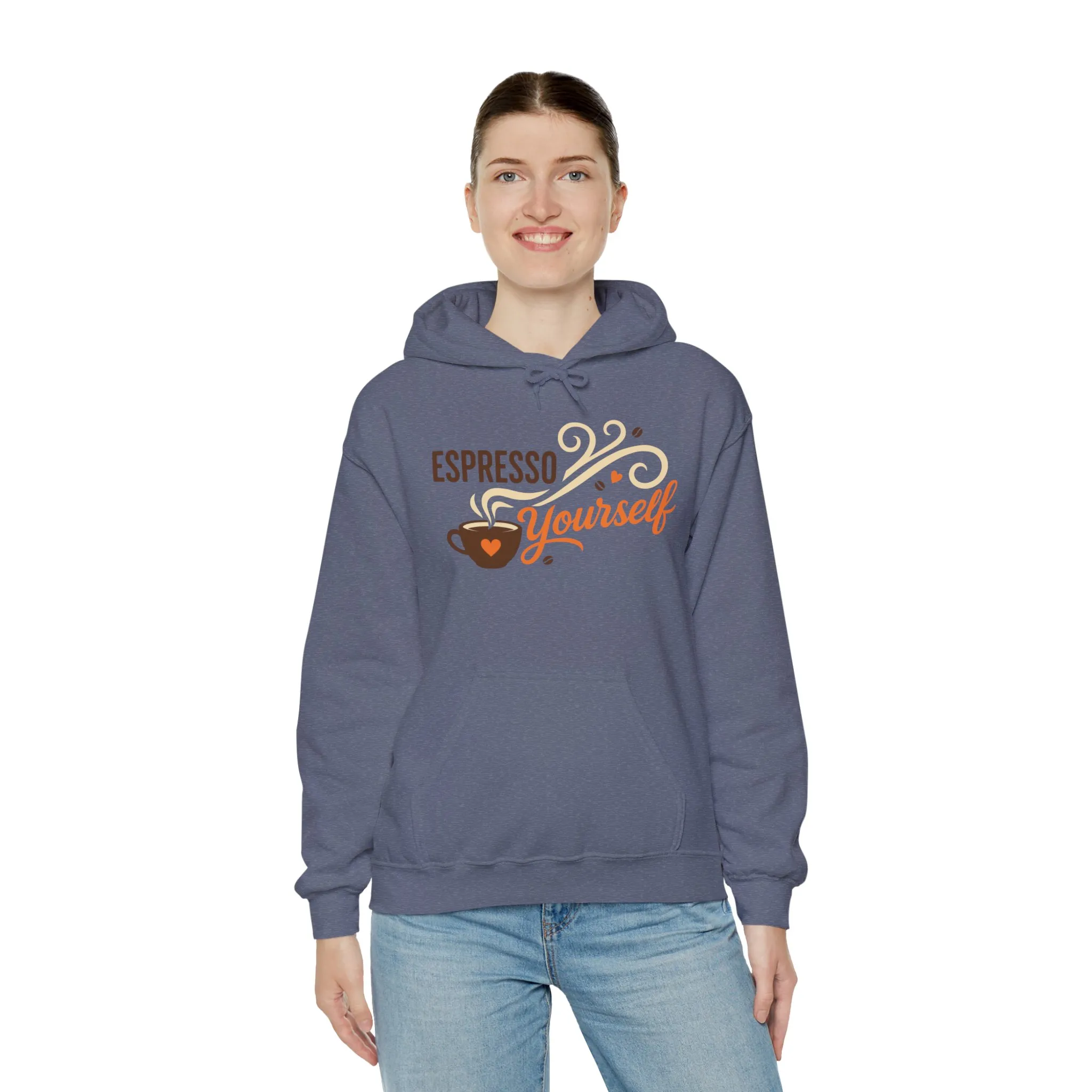 Espresso Yourself Coffee Hoodie, Funny Womens Barista Gift, Cozy Cafe Sweatshirt - Image 24