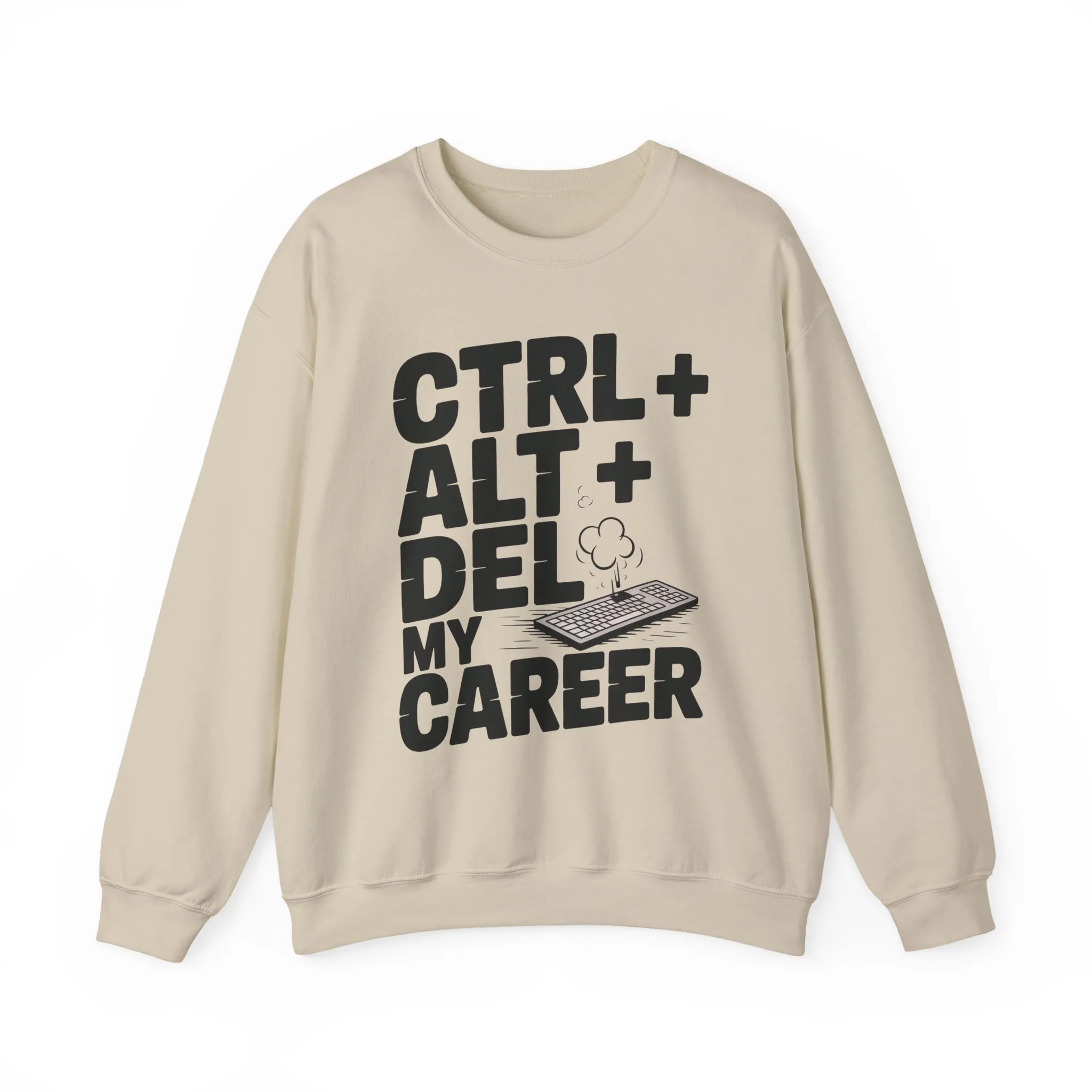 Ctrl Alt Del My Career Sweatshirt, Sarcastic Workwear Graphic Pullover, Funny Office Top, Men's Heavy Blend™ Crewneck Sweatshirt - Image 7
