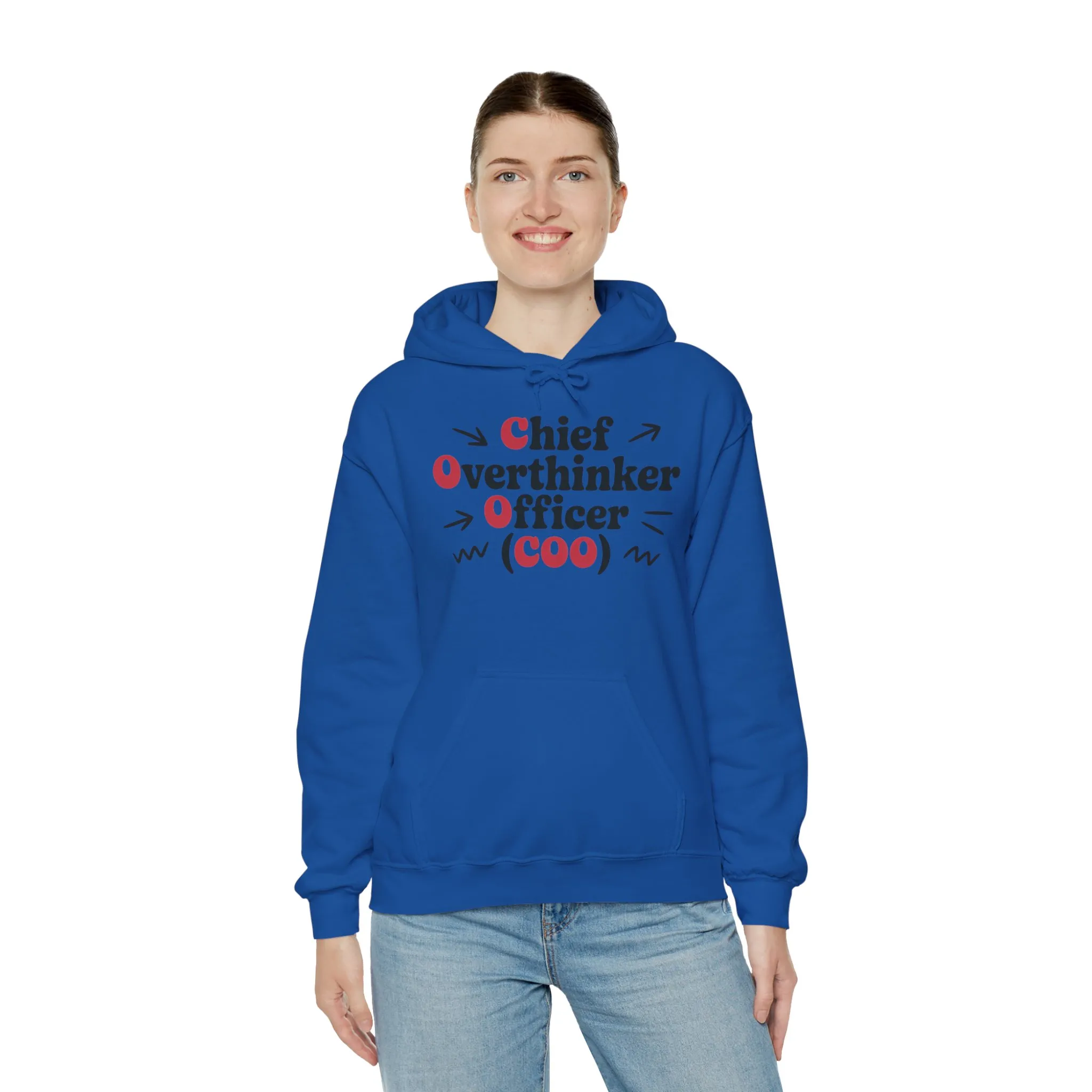 Chief Overthinker Officer Women's Hoodie, Funny COO Graphic Pullover, Sarcastic Office Humor Gift, Women's Heavy Blend™ Hooded Sweatshirt - Image 28