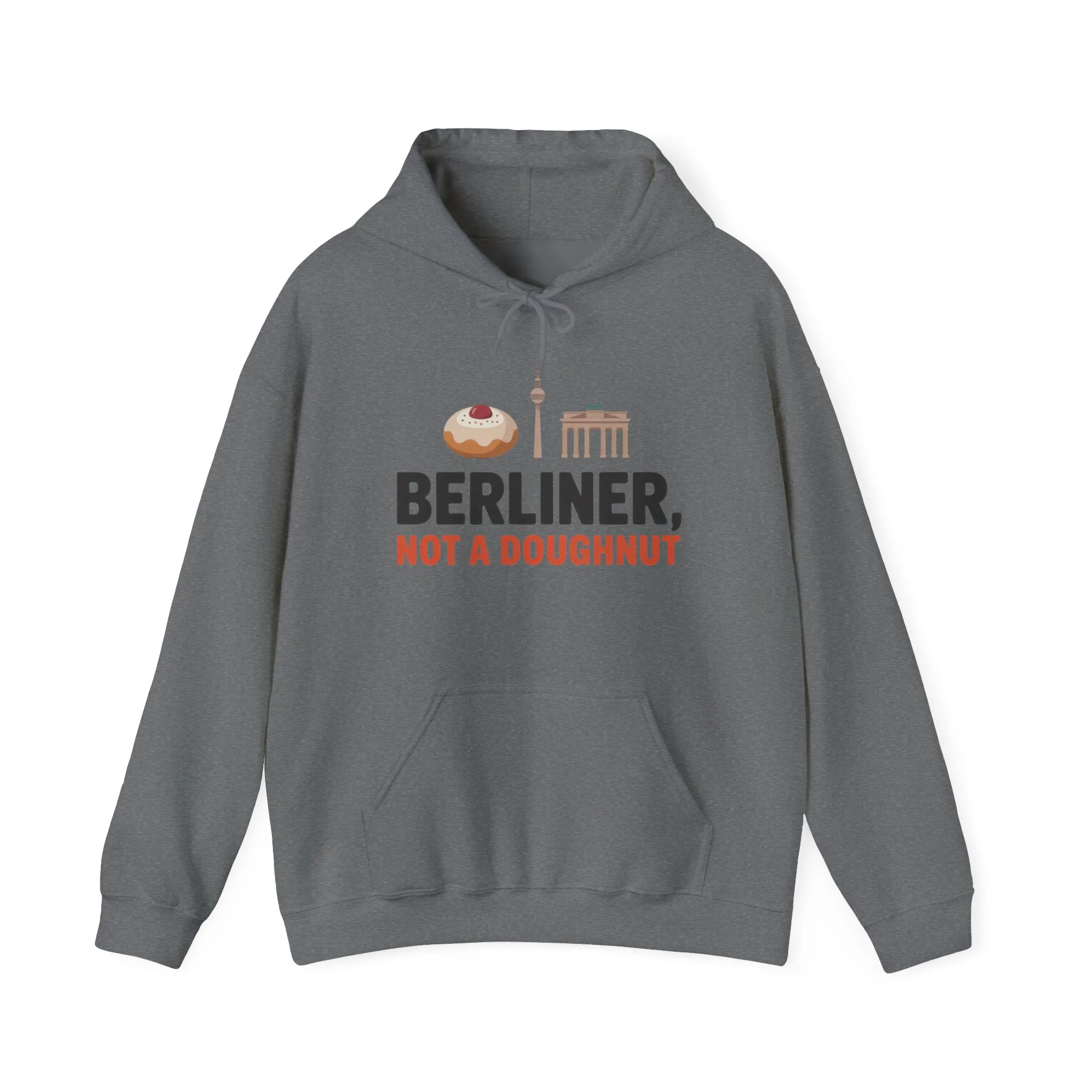 Mens Heavy Blend™ Hooded Sweatshirt, Berliner Not a Doughnut Funny Berlin Hoodie for Men - Image 17