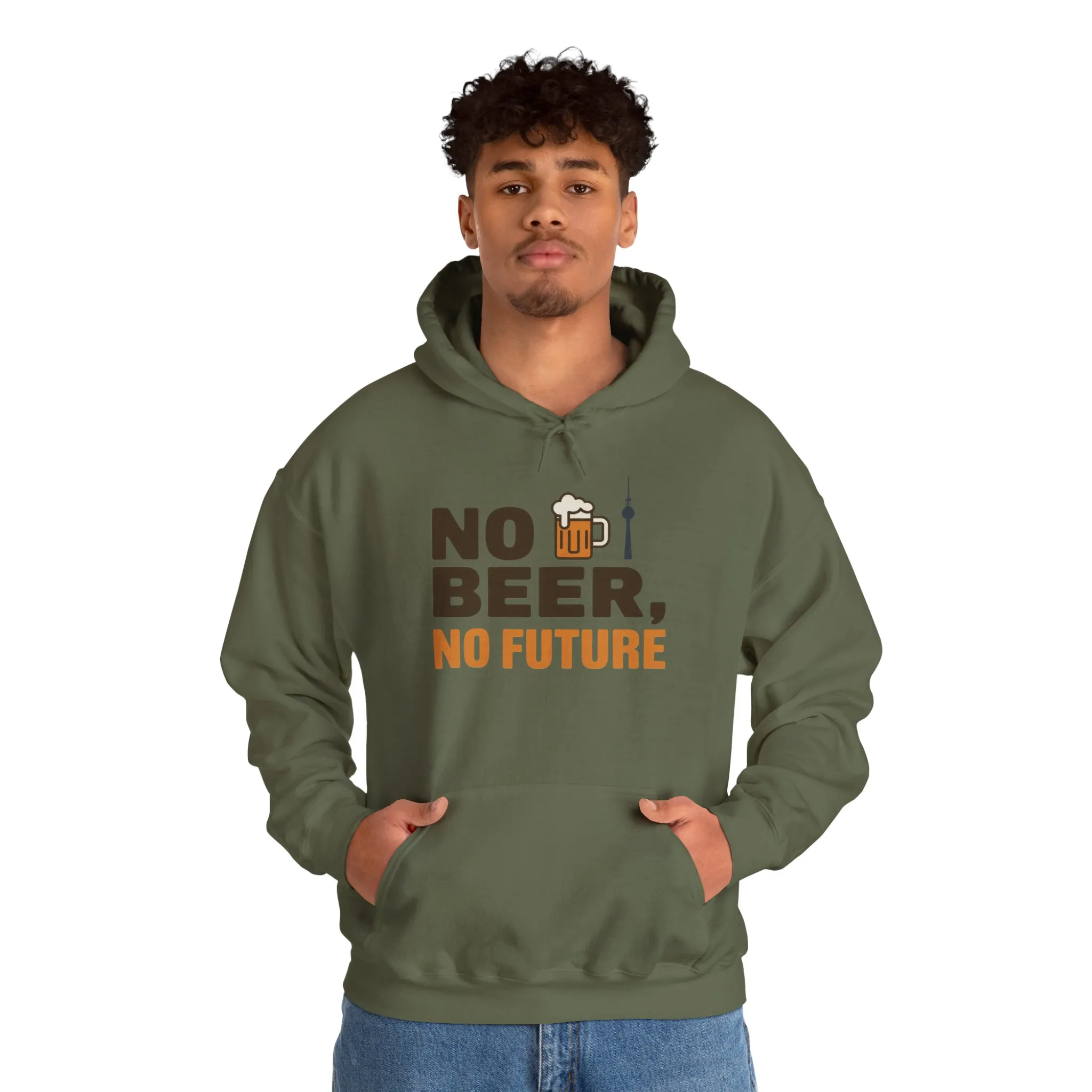 Mens Heavy Blend™ Hooded Sweatshirt, No Beer No Future Funny Beer Hoodie for Men - Image 15