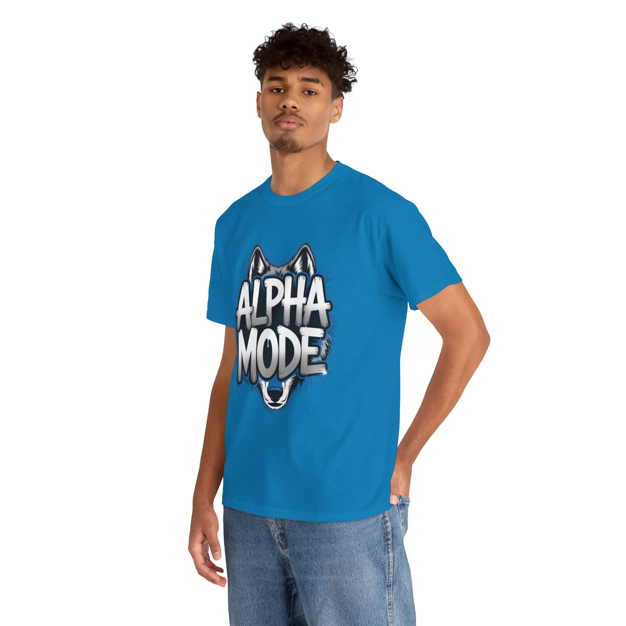 Alpha Mode Wolf Graphic Mens T-Shirt Streetwear, Alpha Tee, Wolf Tee, Street Tee, Wolf Art - Image 36