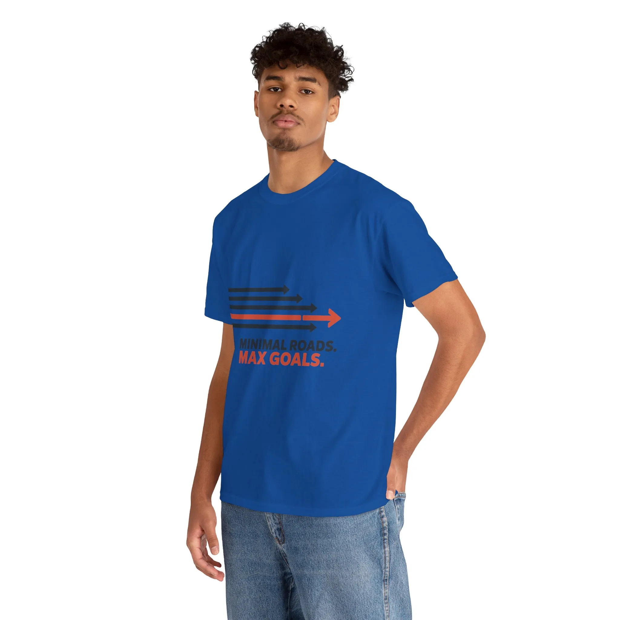 Minimal Roads Max Goals Motivational Mens T-Shirt, Urban Style Graphic Tee - Image 27