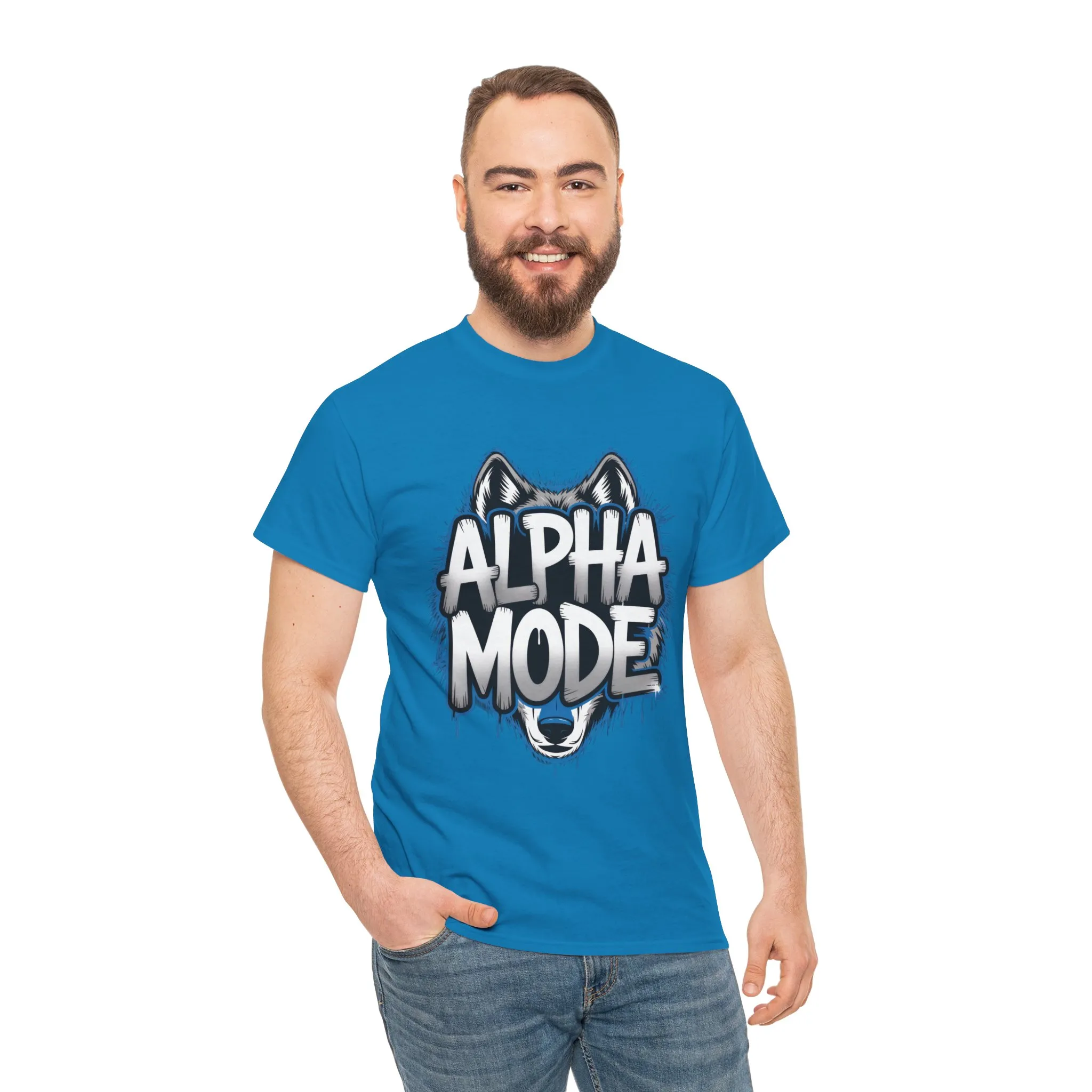 Alpha Mode Wolf Graphic Mens T-Shirt Streetwear, Alpha Tee, Wolf Tee, Street Tee, Wolf Art - Image 35