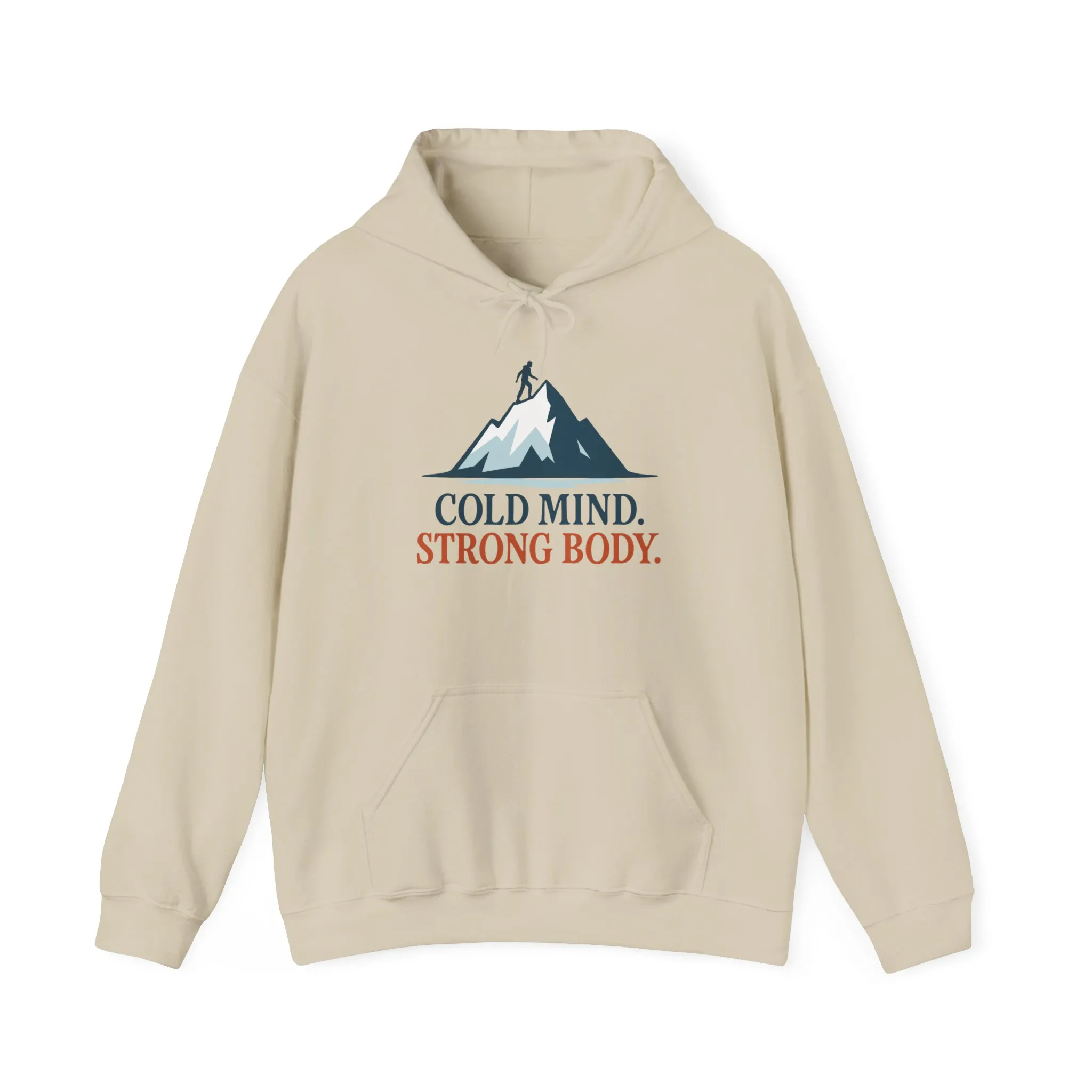 Mens Heavy Blend™ Hooded Sweatshirt, Cold Mind Strong Body Sweatshirt, Nordic Mountain Minimalist Pullover - Image 9