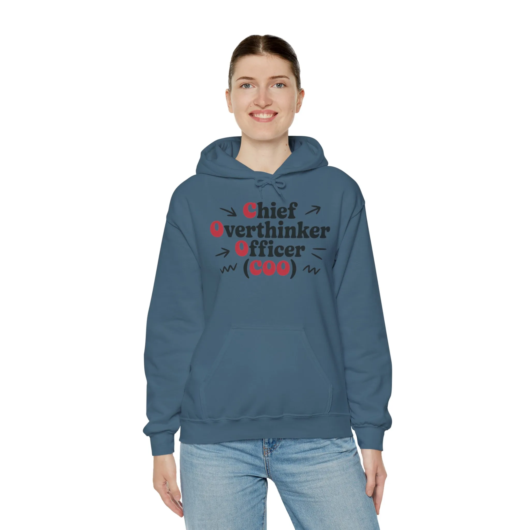 Chief Overthinker Officer Women's Hoodie, Funny COO Graphic Pullover, Sarcastic Office Humor Gift, Women's Heavy Blend™ Hooded Sweatshirt - Image 20