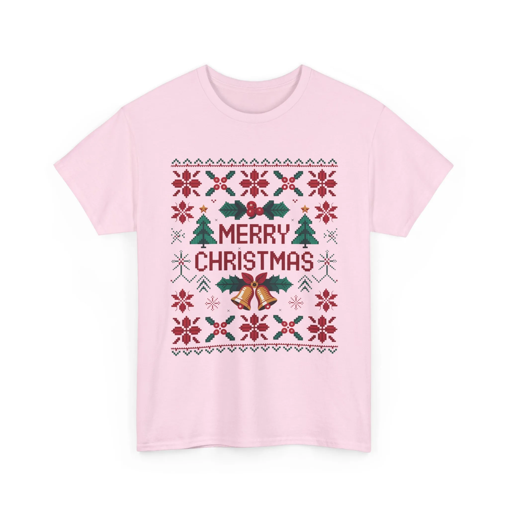 Merry Christmas Women's T-Shirt, Festive Holiday Tee, Classic Red - Green Christmas Outfit - Image 25